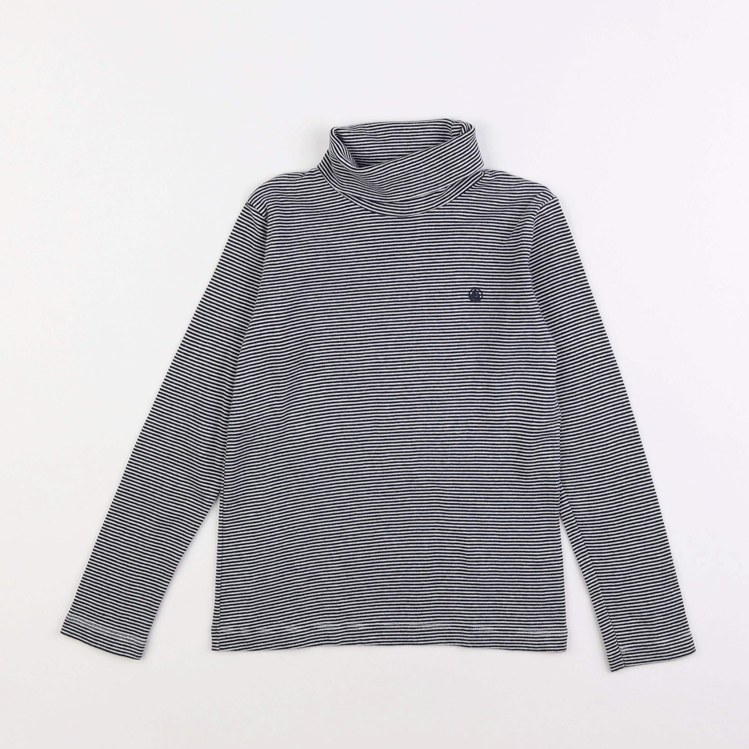 Petit Bateau - sous-pull bleu - 8 ans