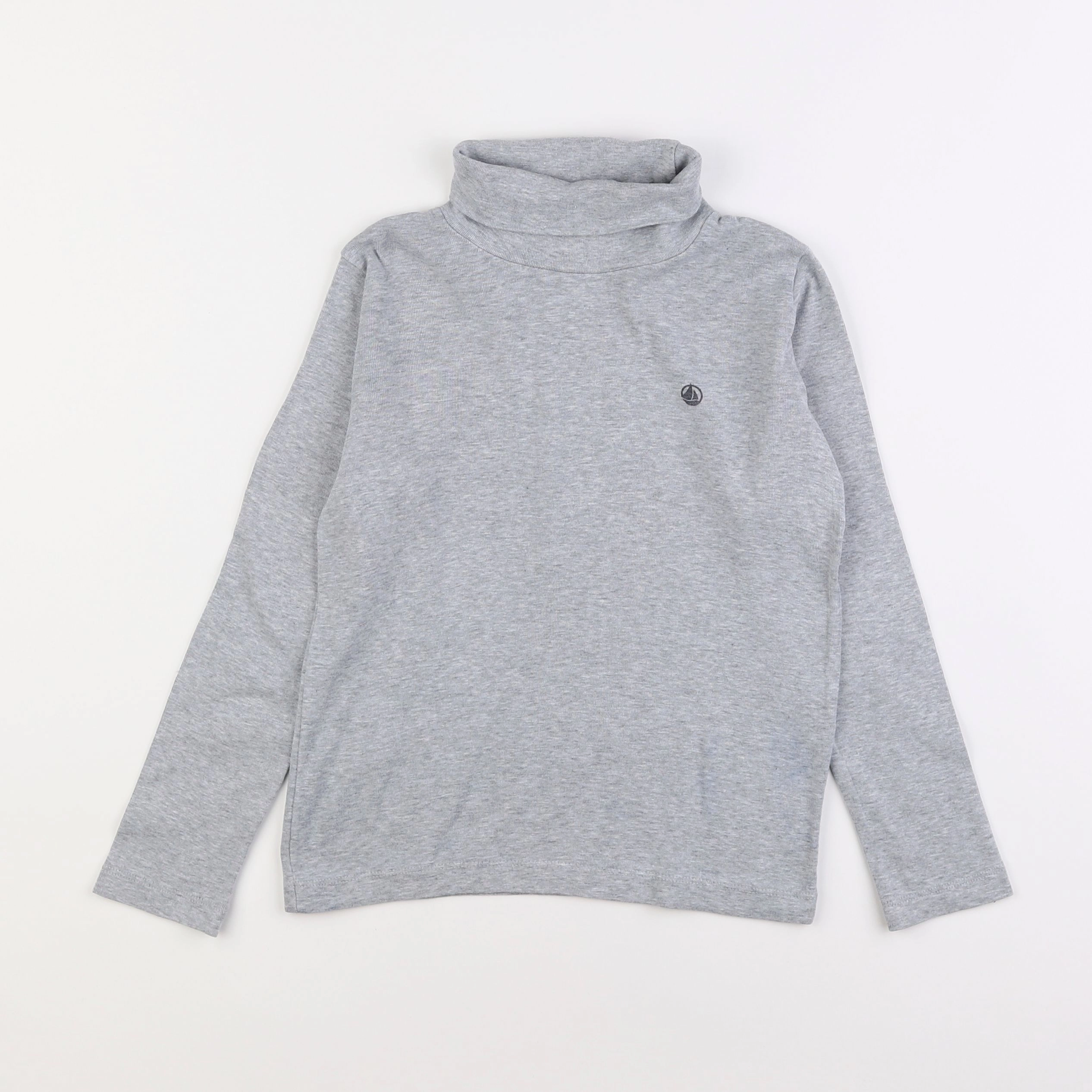 Petit Bateau - sous-pull gris - 8 ans