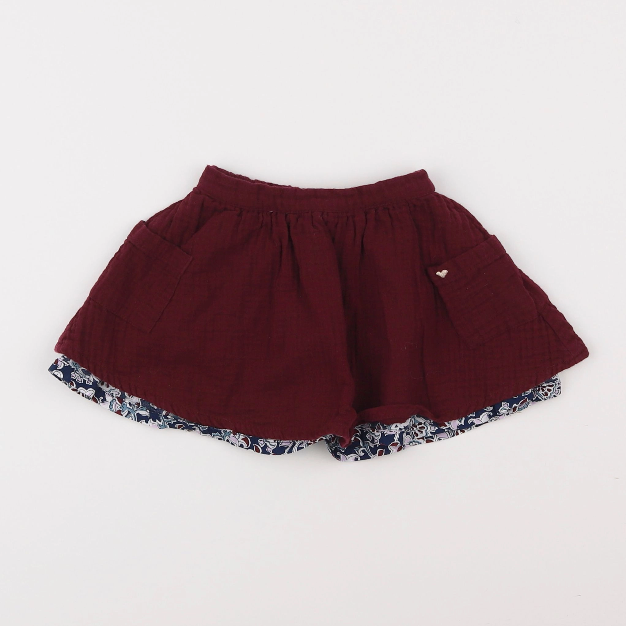 Vertbaudet - jupe rouge - 2 ans