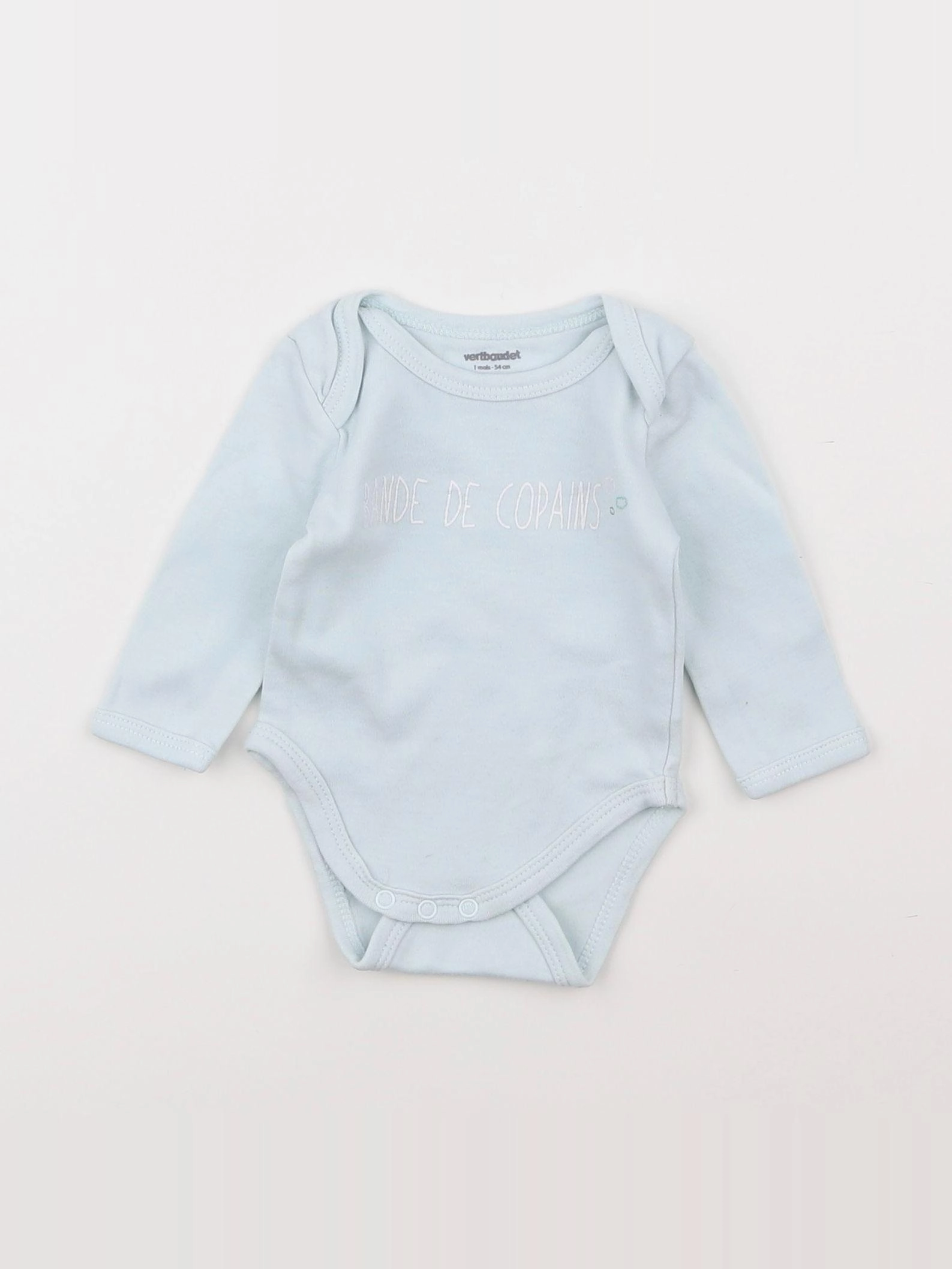 Vertbaudet - body bleu - 1 mois