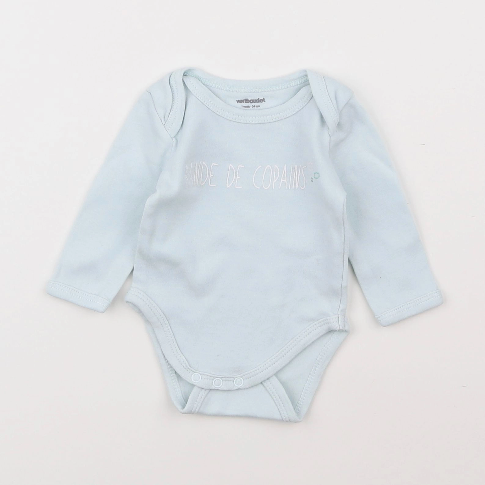 Vertbaudet - body bleu - 1 mois