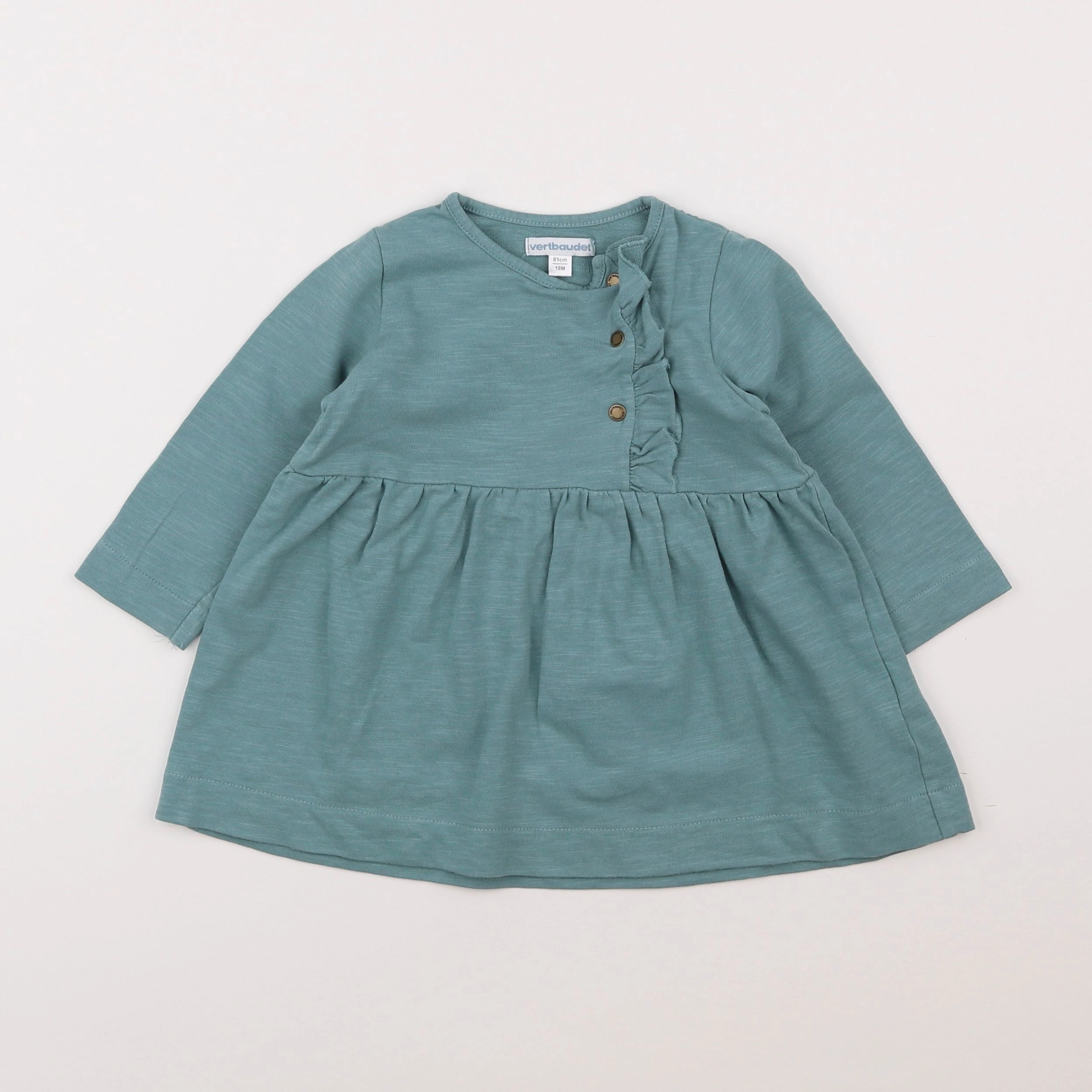 Vertbaudet - robe vert - 18 mois