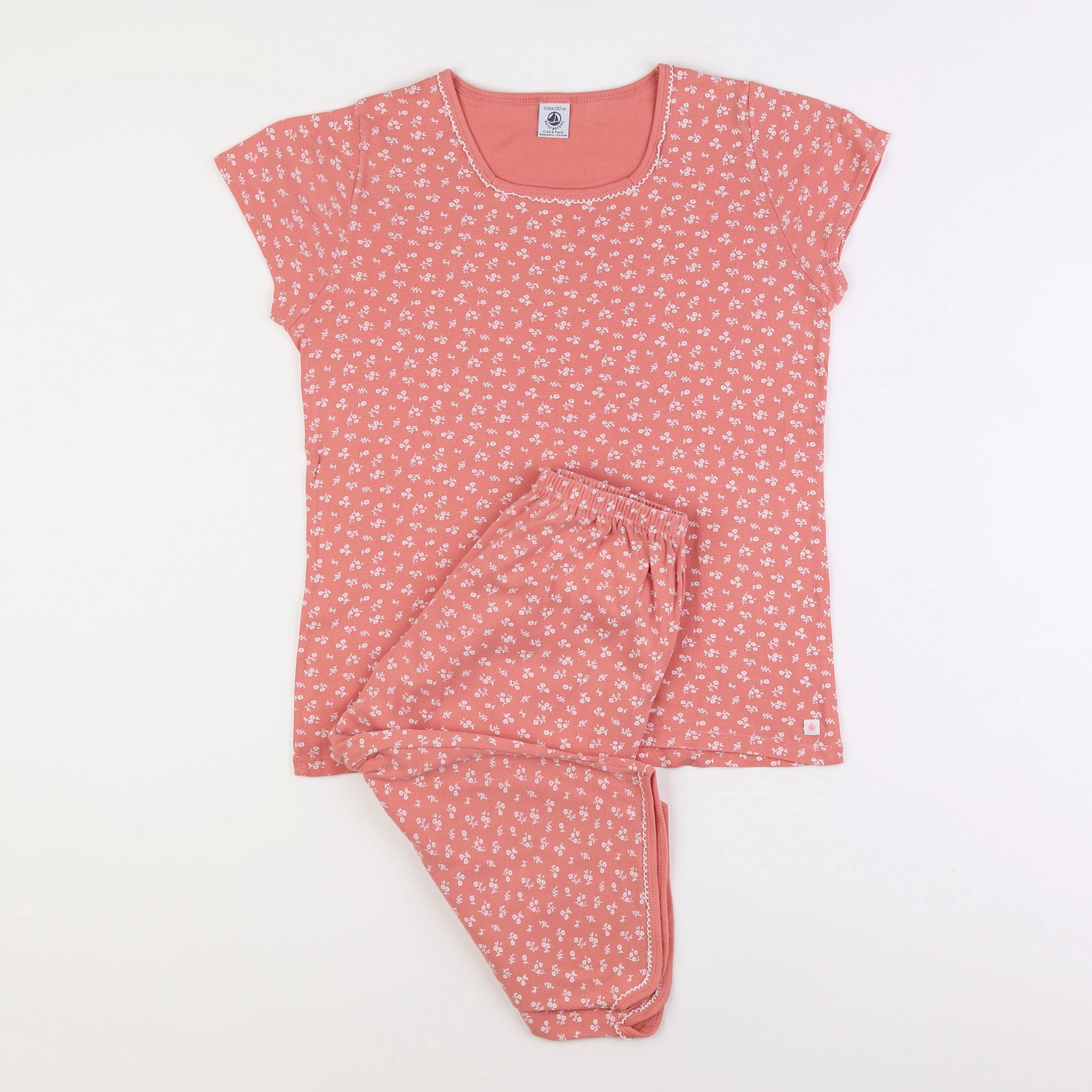 Petit Bateau - pyjama coton rose - 12 ans