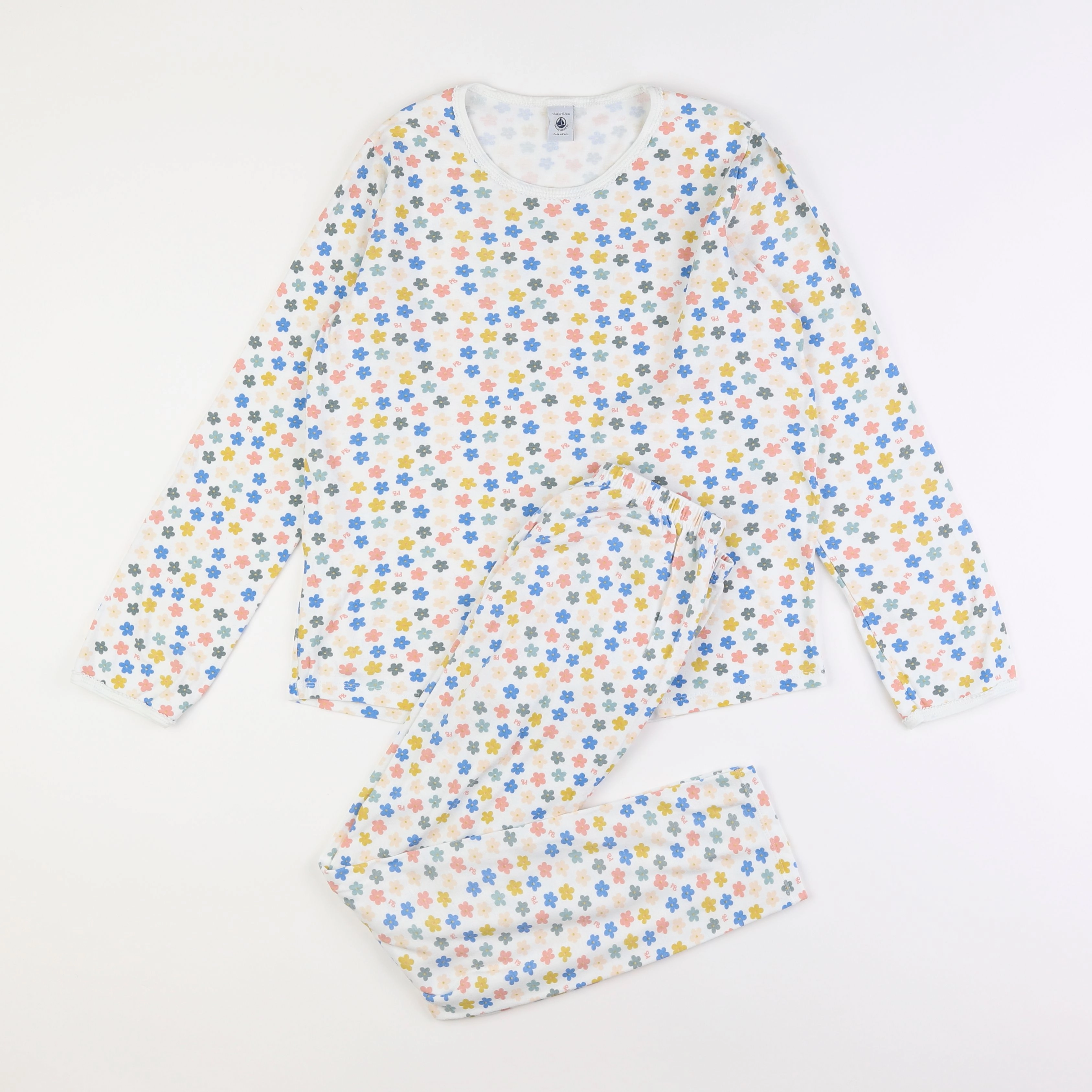 Petit Bateau - pyjama coton multicolore - 12 ans