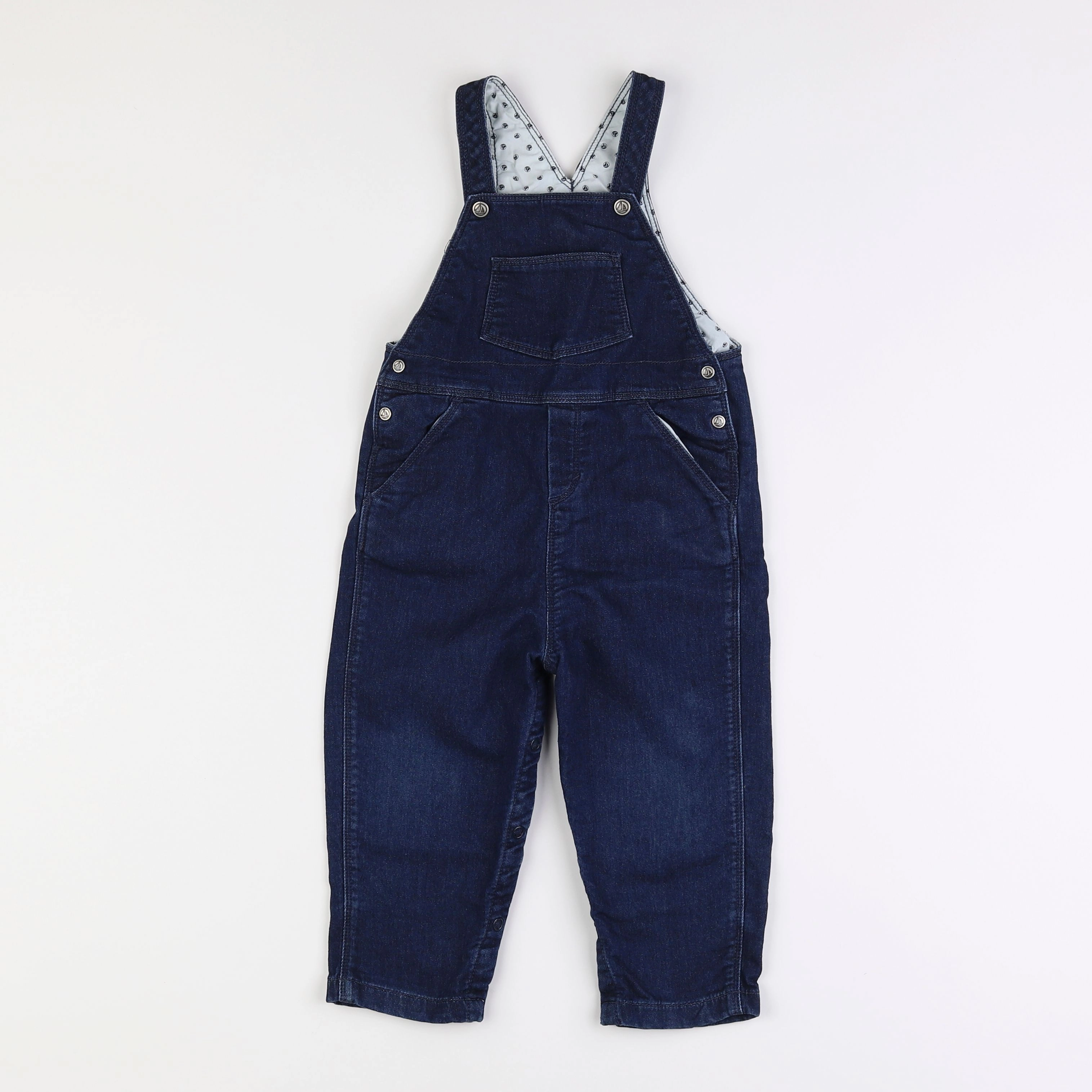 Petit Bateau - salopette bleu - 2 ans