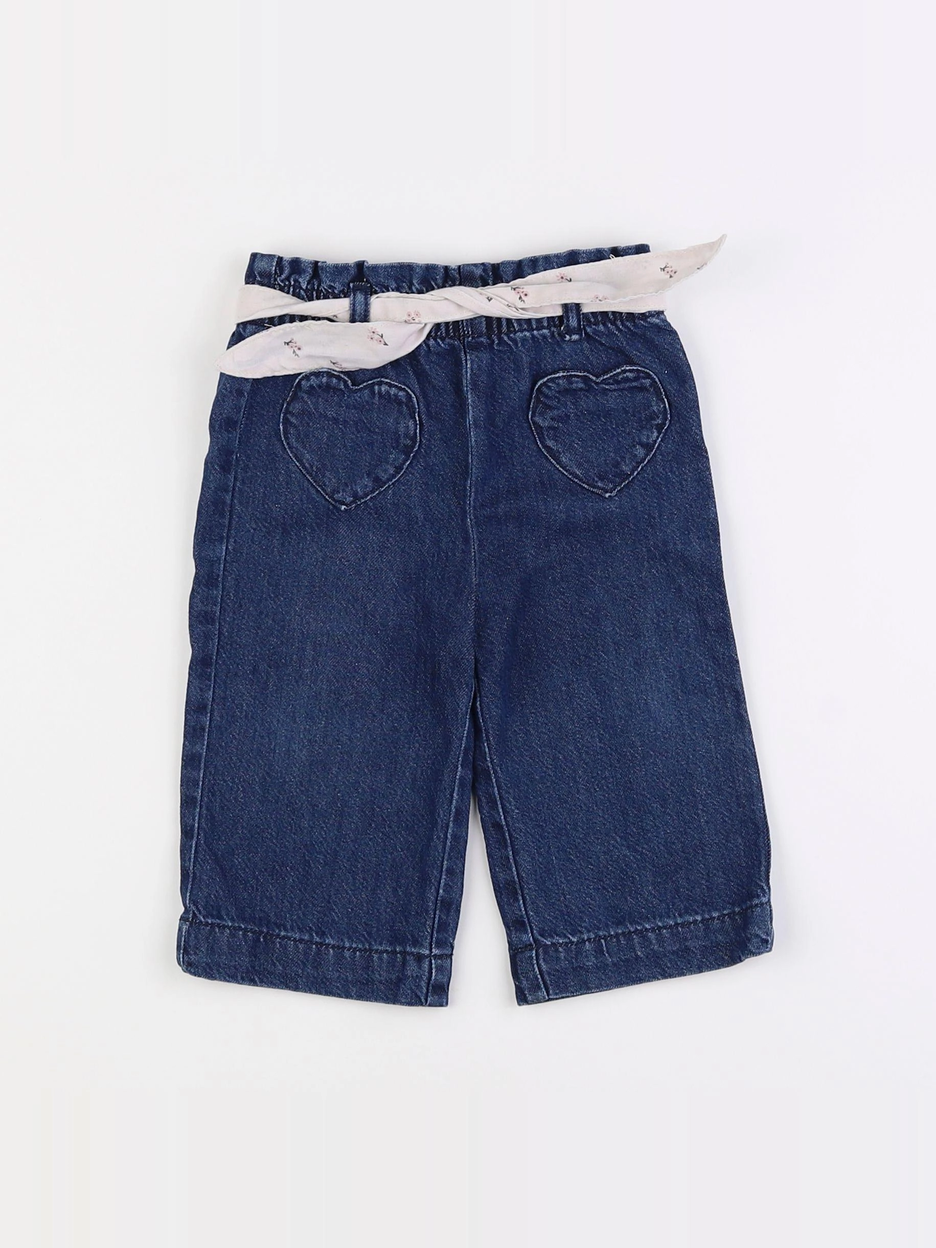 Vertbaudet - pantalon bleu - 12 mois