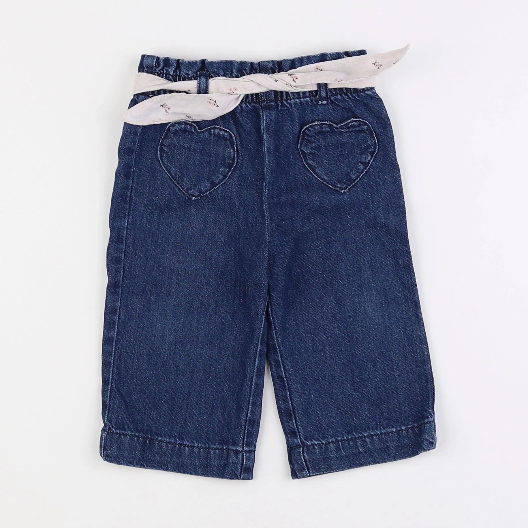 Vertbaudet - pantalon bleu - 12 mois