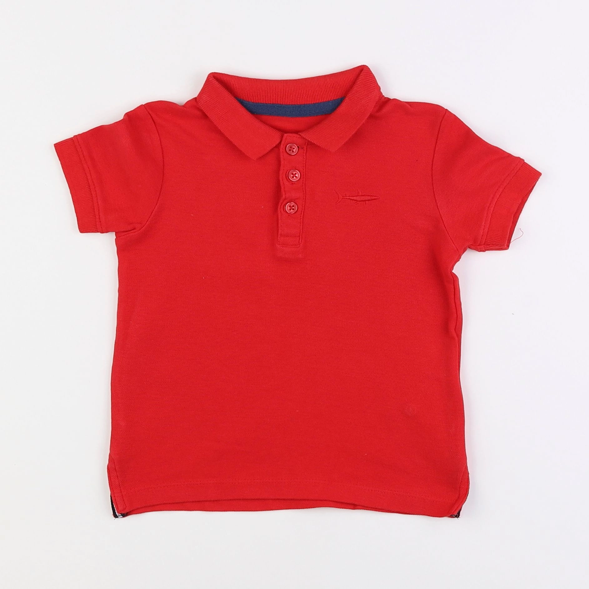 Vertbaudet - polo rouge - 3 ans