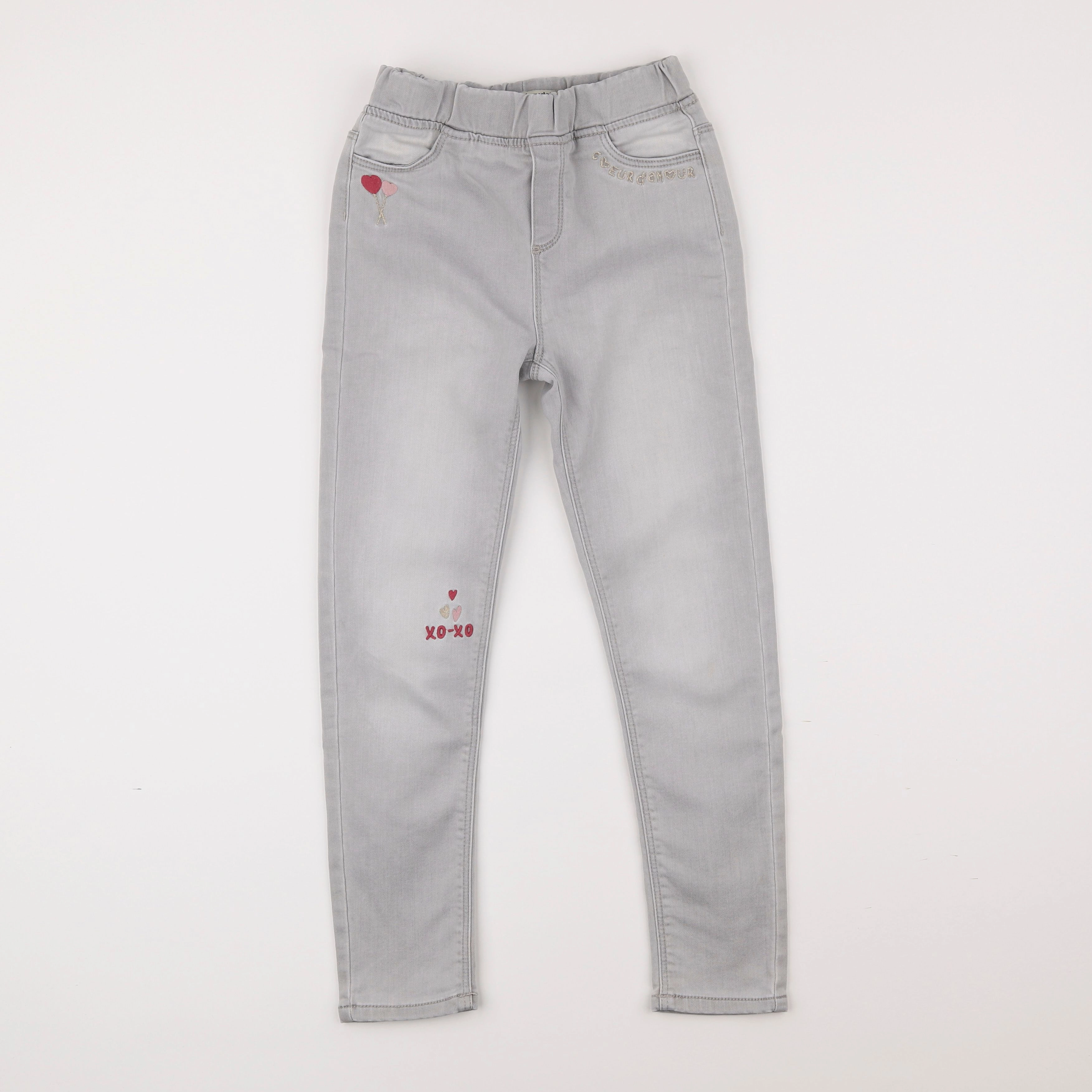 Vertbaudet - jegging gris - 9 ans