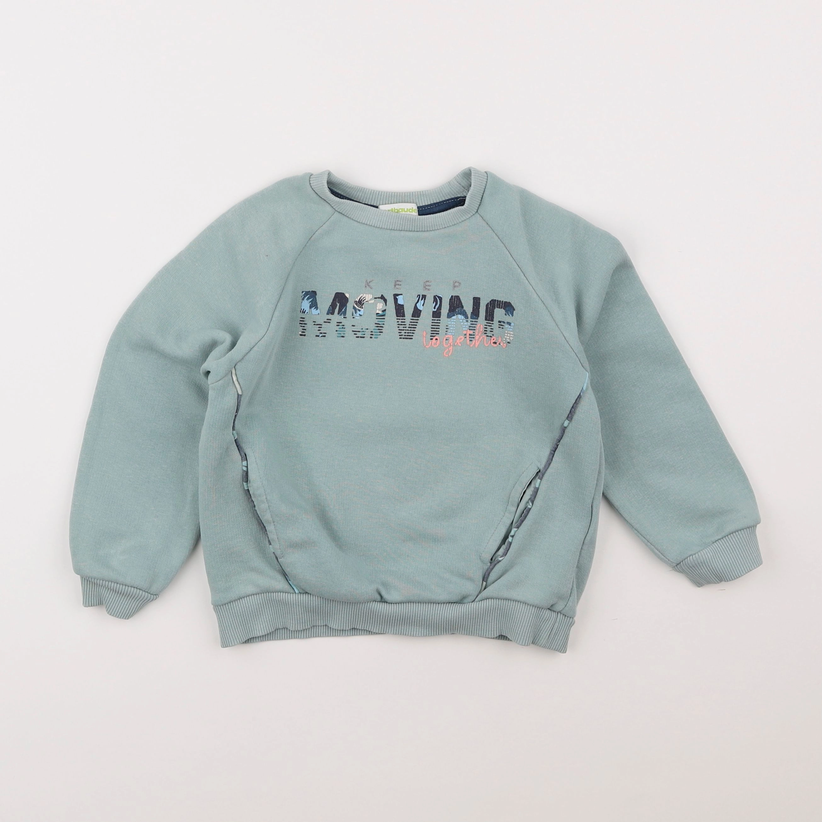 Vertbaudet - sweat vert - 5 ans