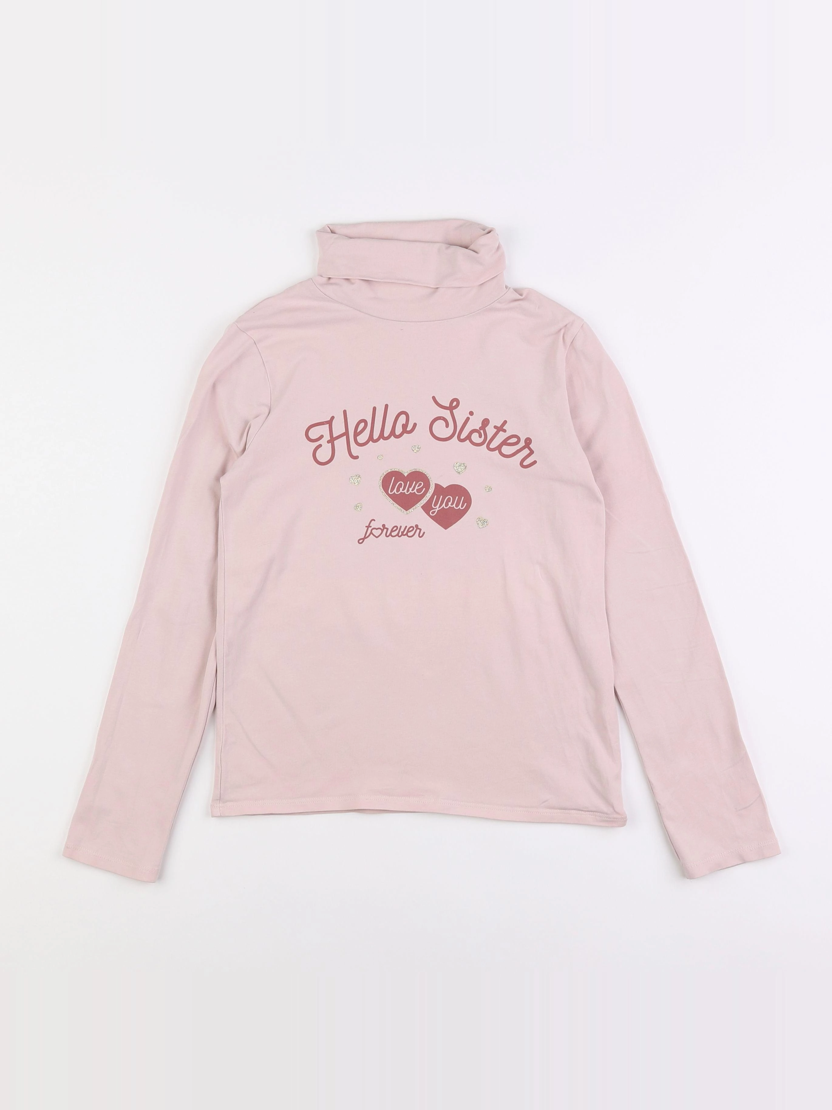Vertbaudet - sous-pull rose - 10 ans