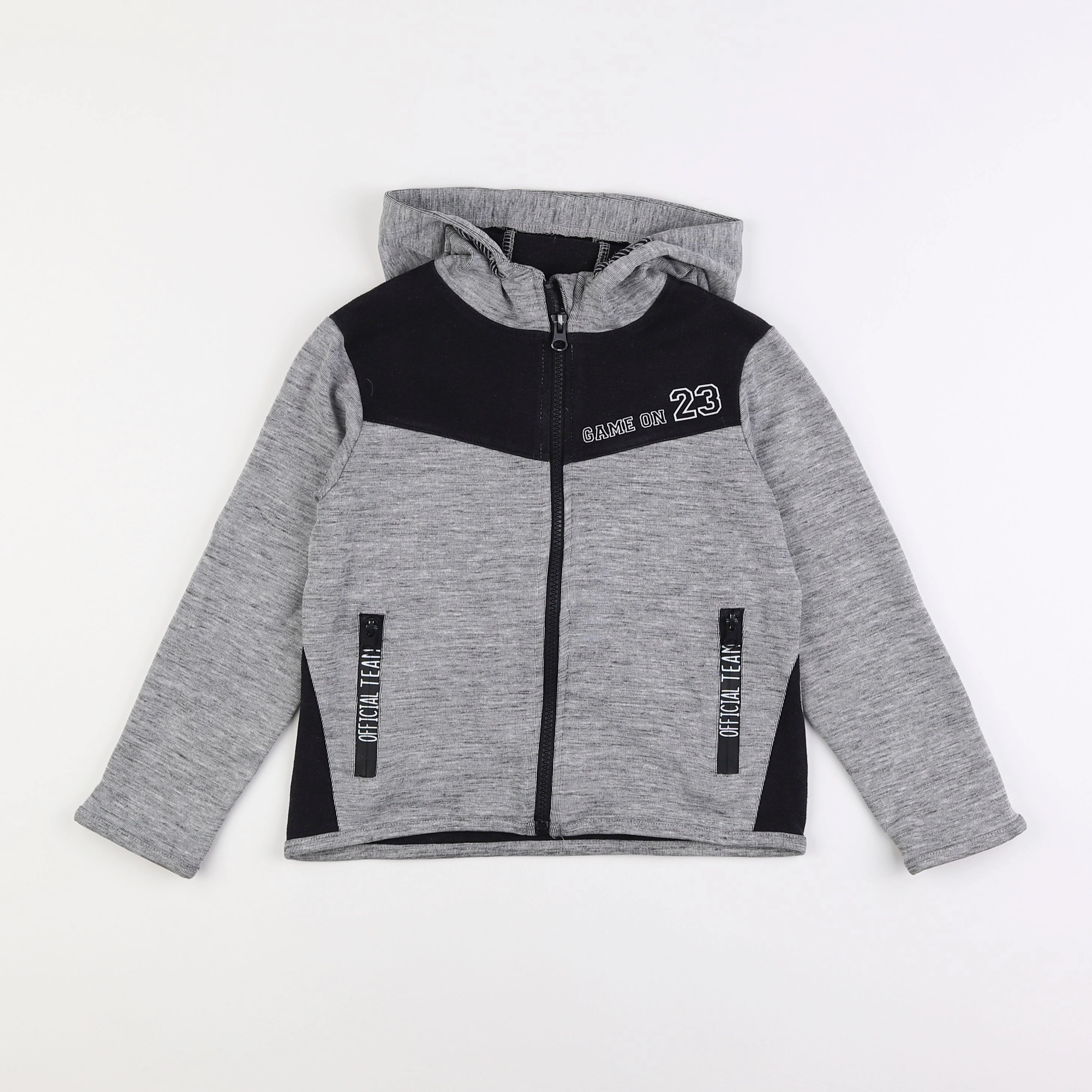 Vertbaudet - sweat gris - 8 ans