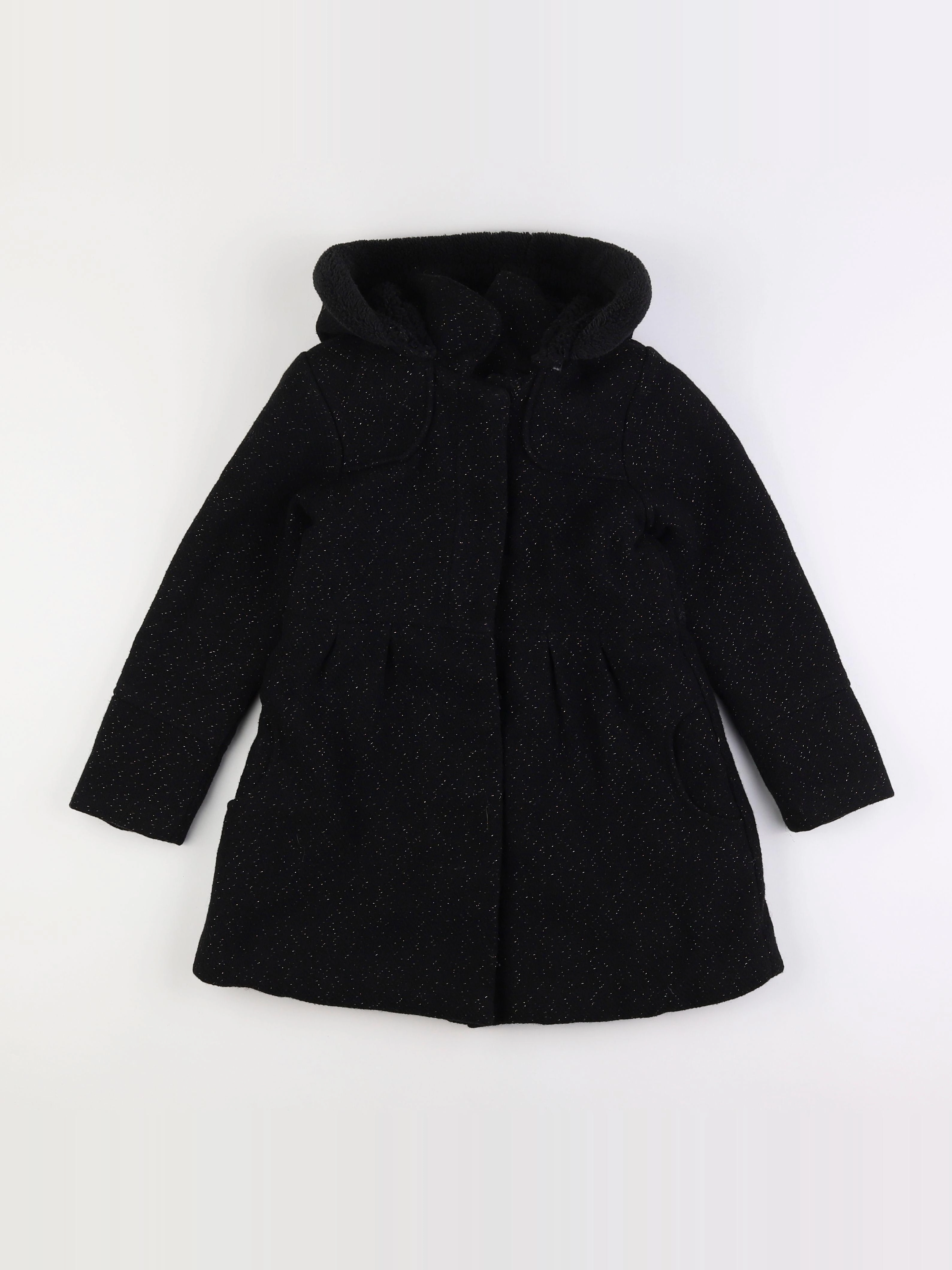 Vertbaudet - manteau noir - 9 ans