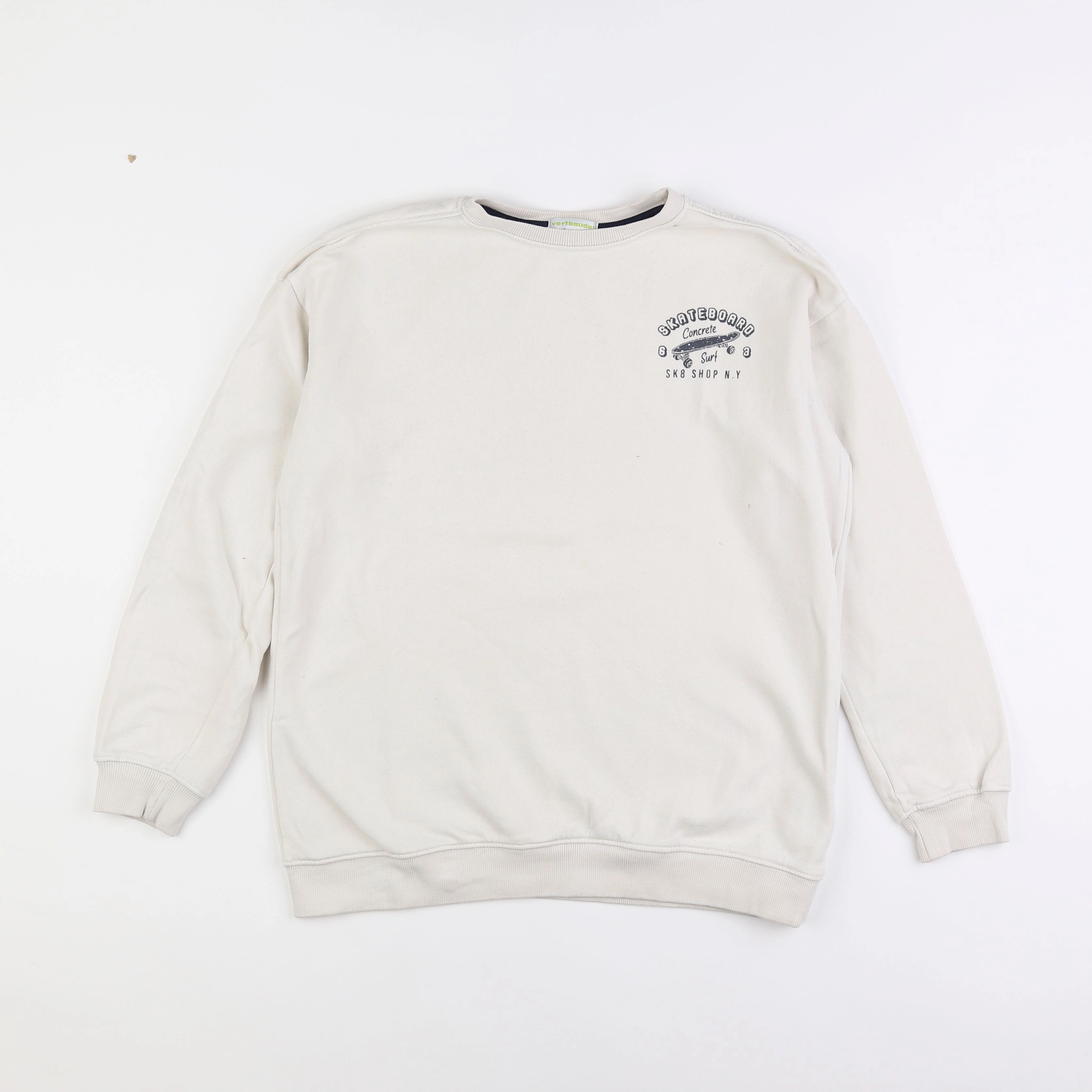 Vertbaudet - sweat blanc - 12 ans