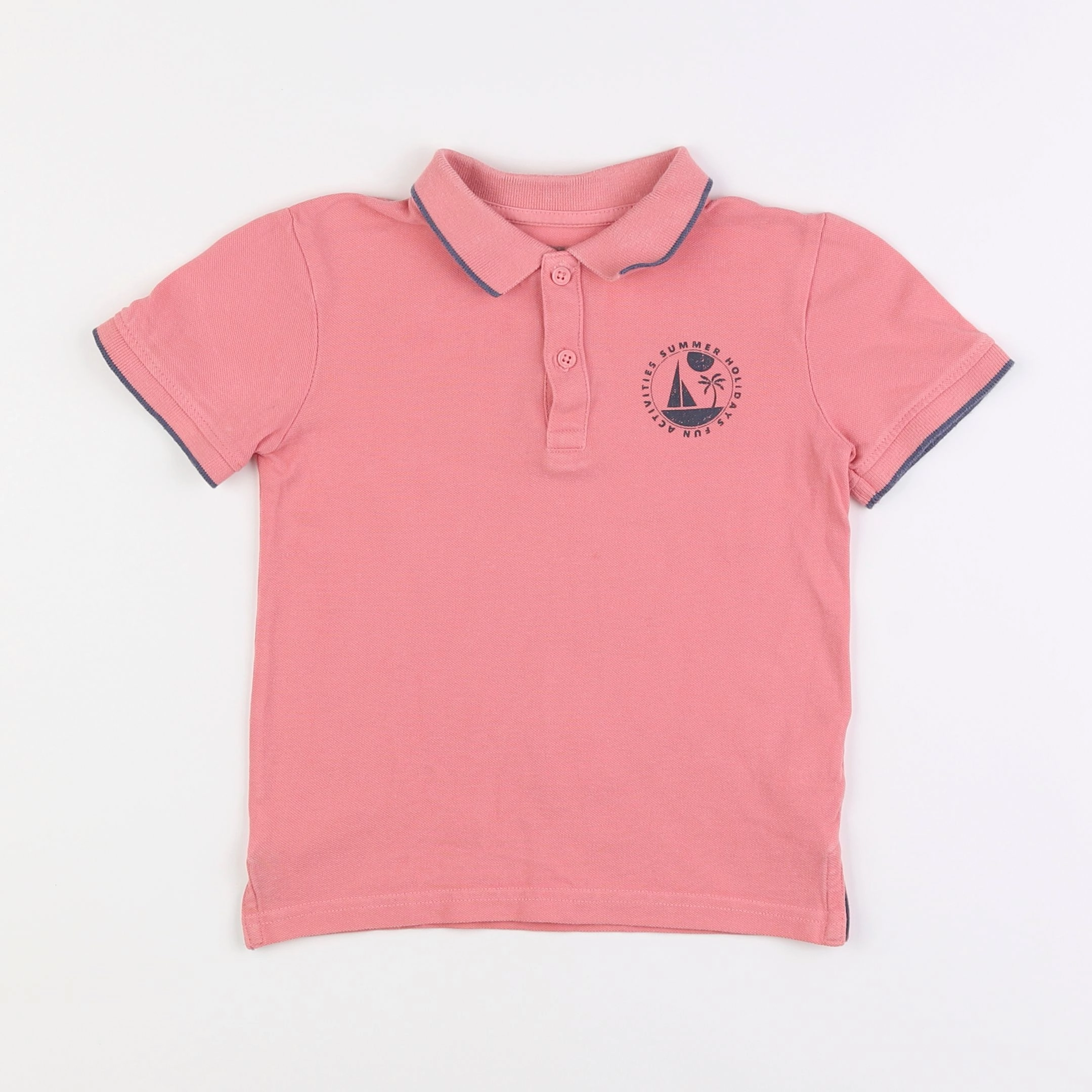 Vertbaudet - polo rose - 5 ans