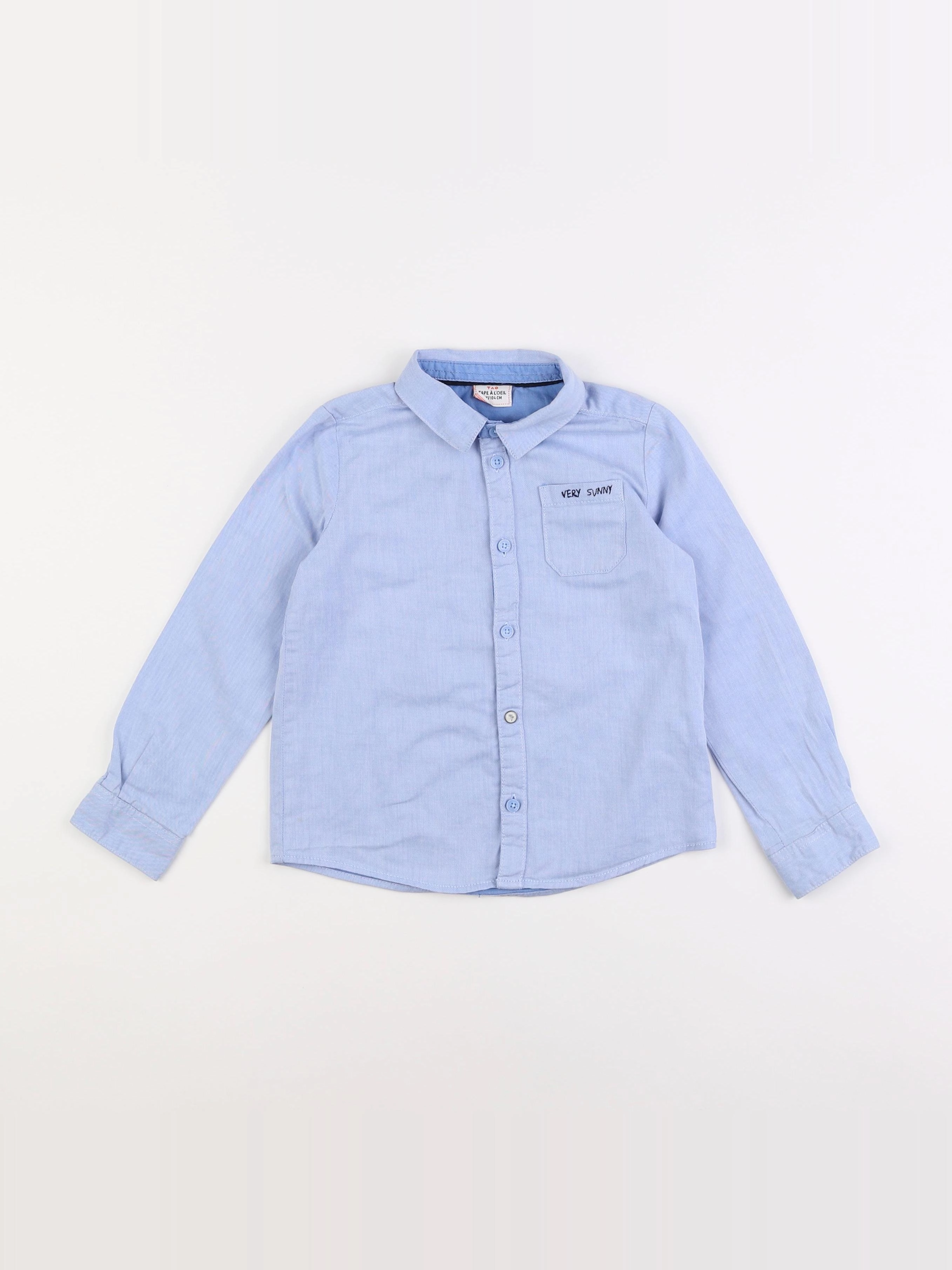 Tape à l'oeil - chemise bleu - 4 ans