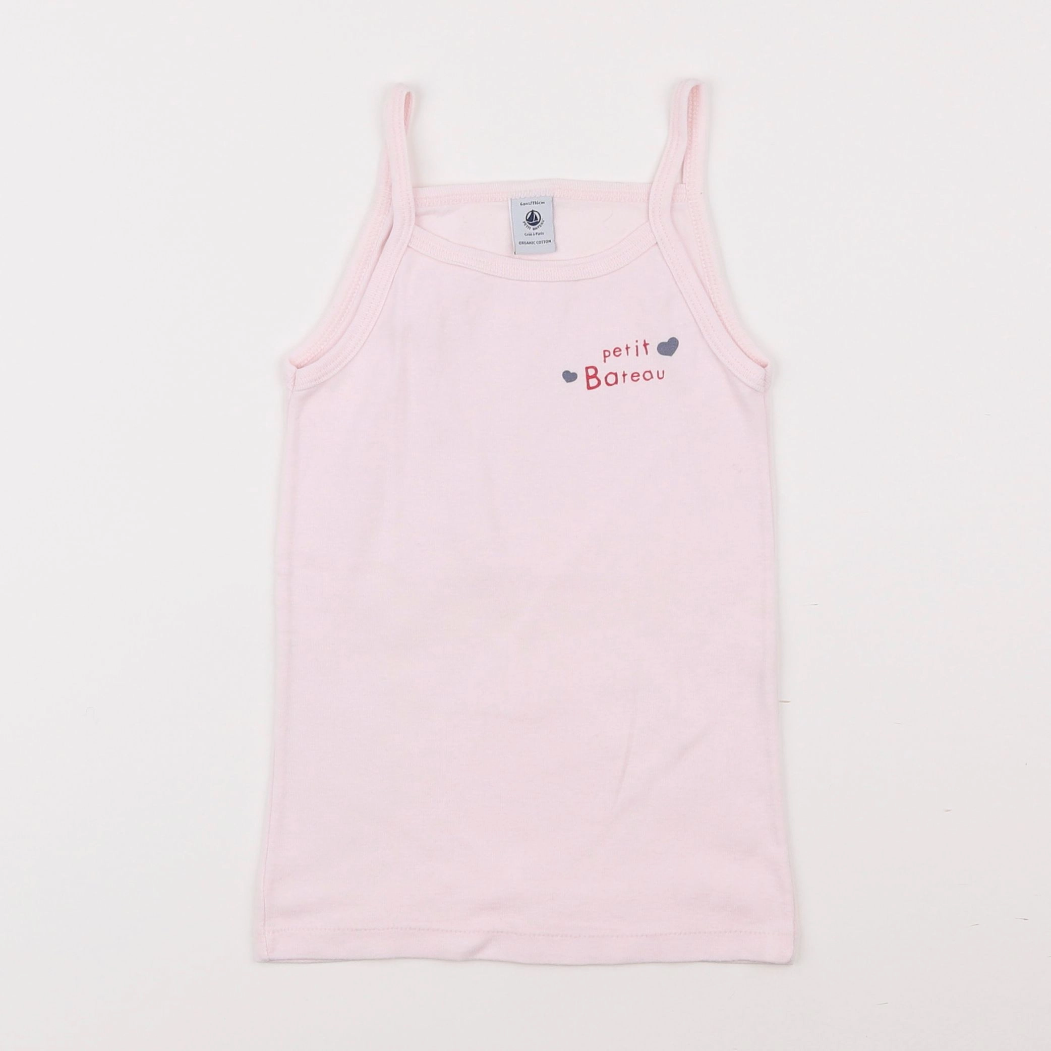 Petit Bateau - maillot de corps rose - 6 ans