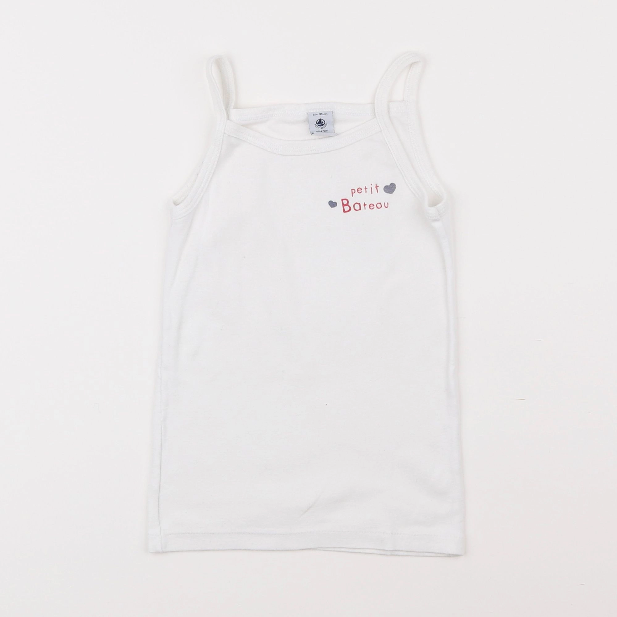 Petit Bateau - maillot de corps blanc - 6 ans