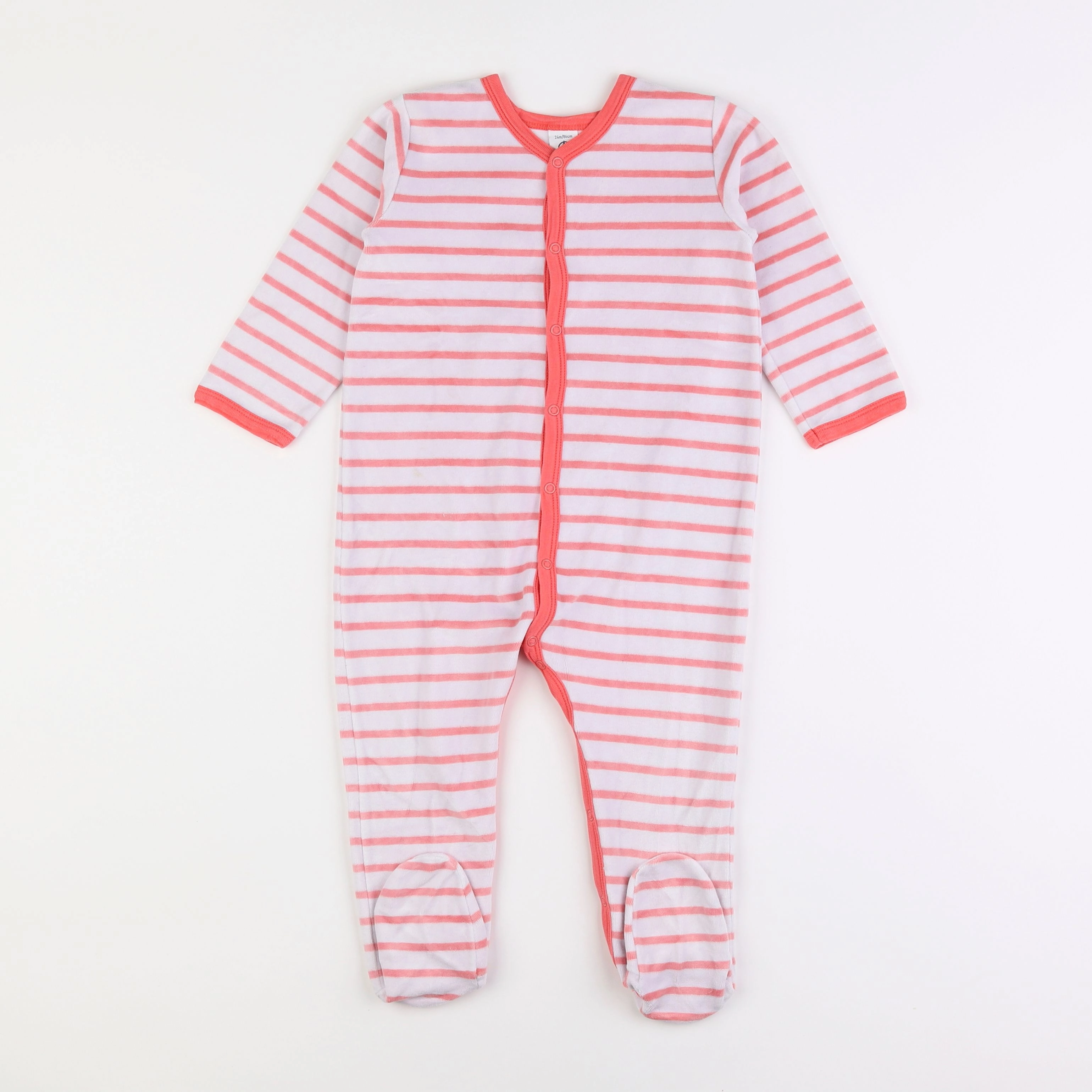 Petit Bateau - pyjama velours rose - 2 ans