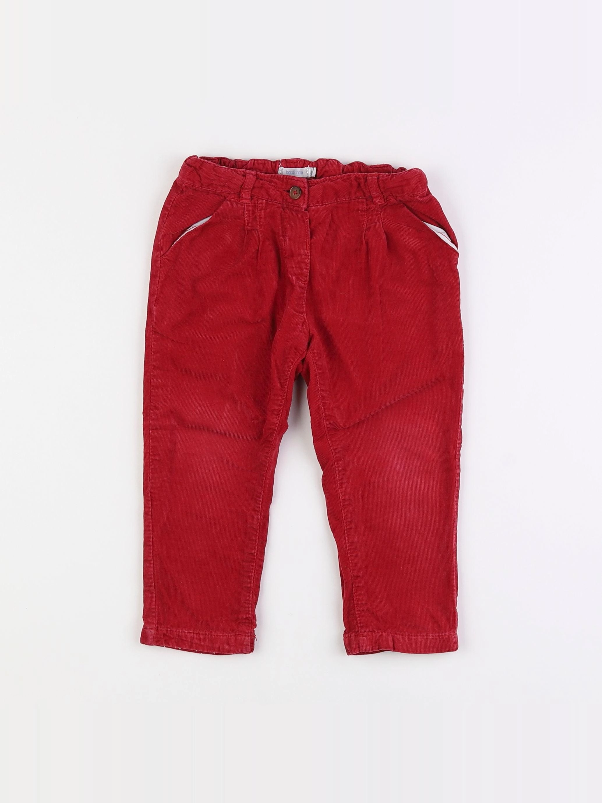 Boutchou - pantalon rouge - 2 ans