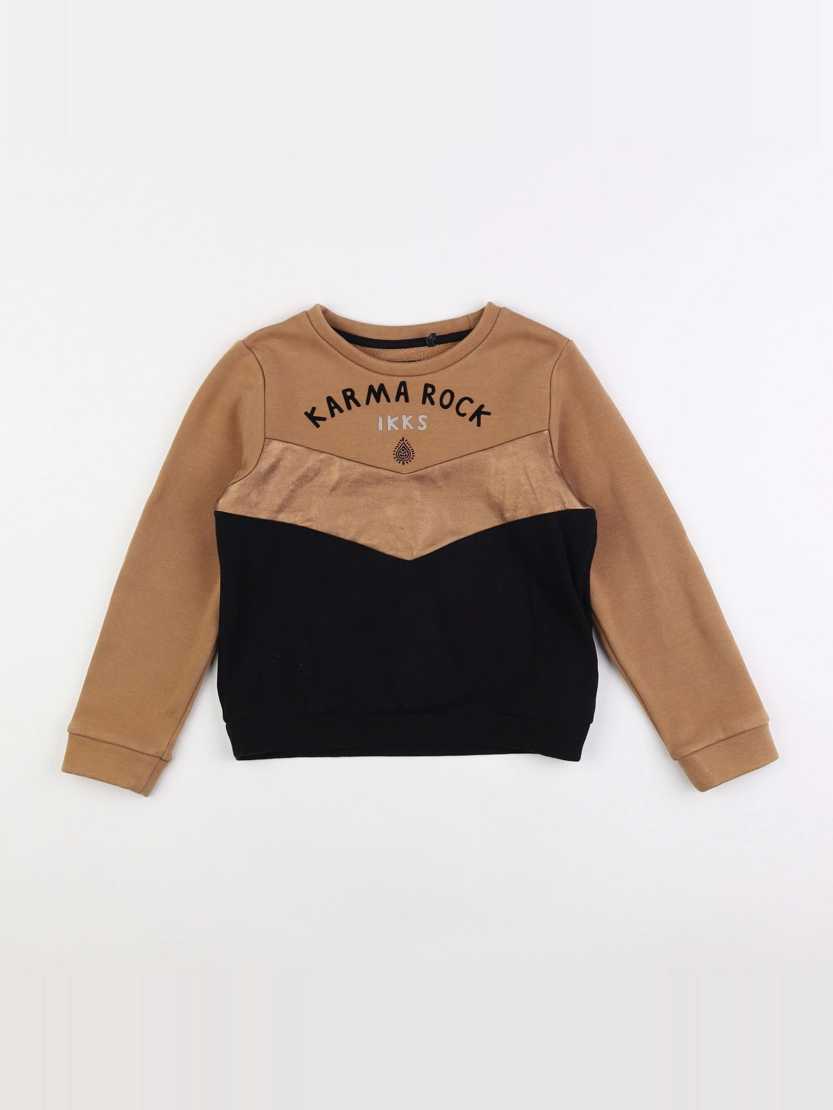 IKKS - sweat marron - 8 ans
