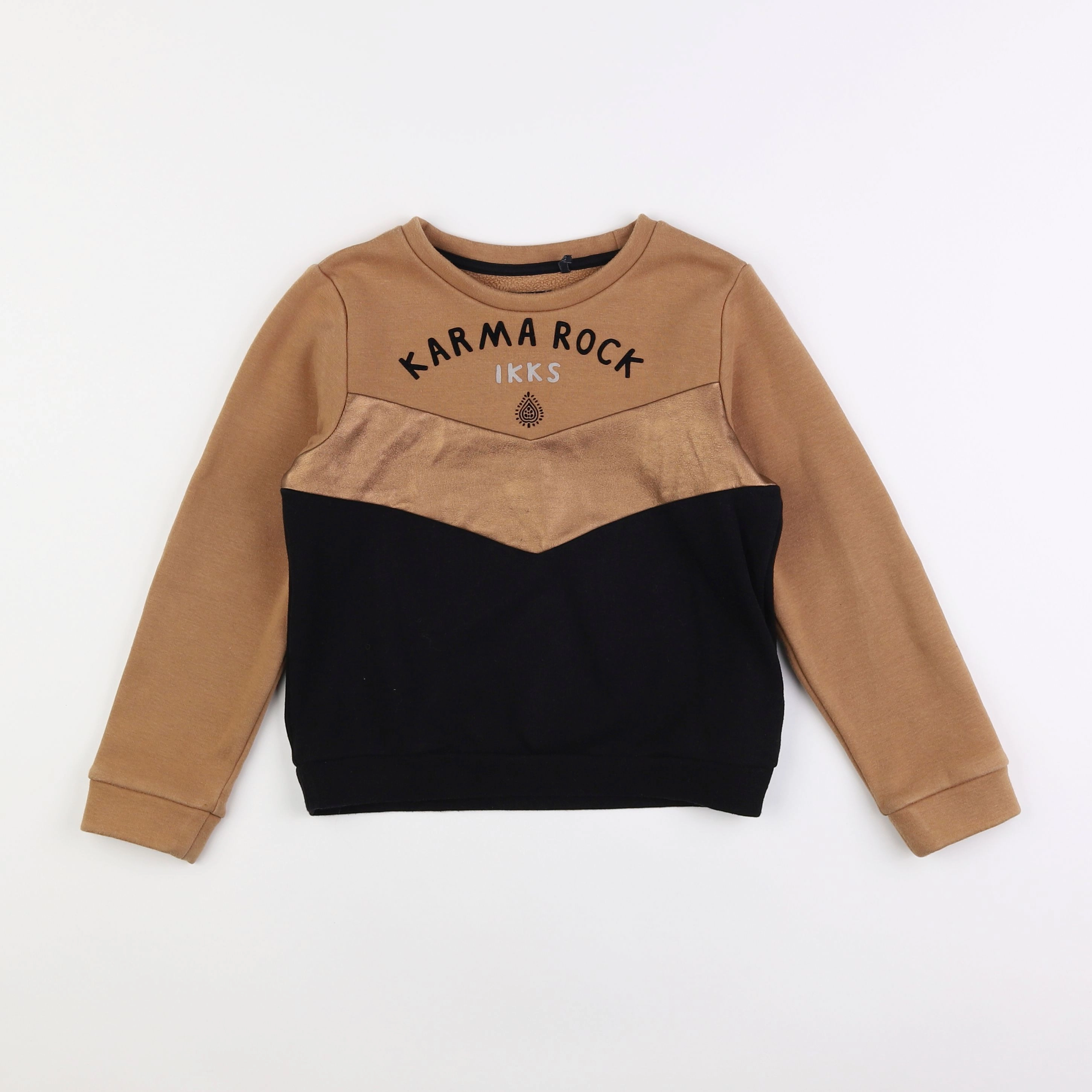 IKKS - sweat marron - 8 ans