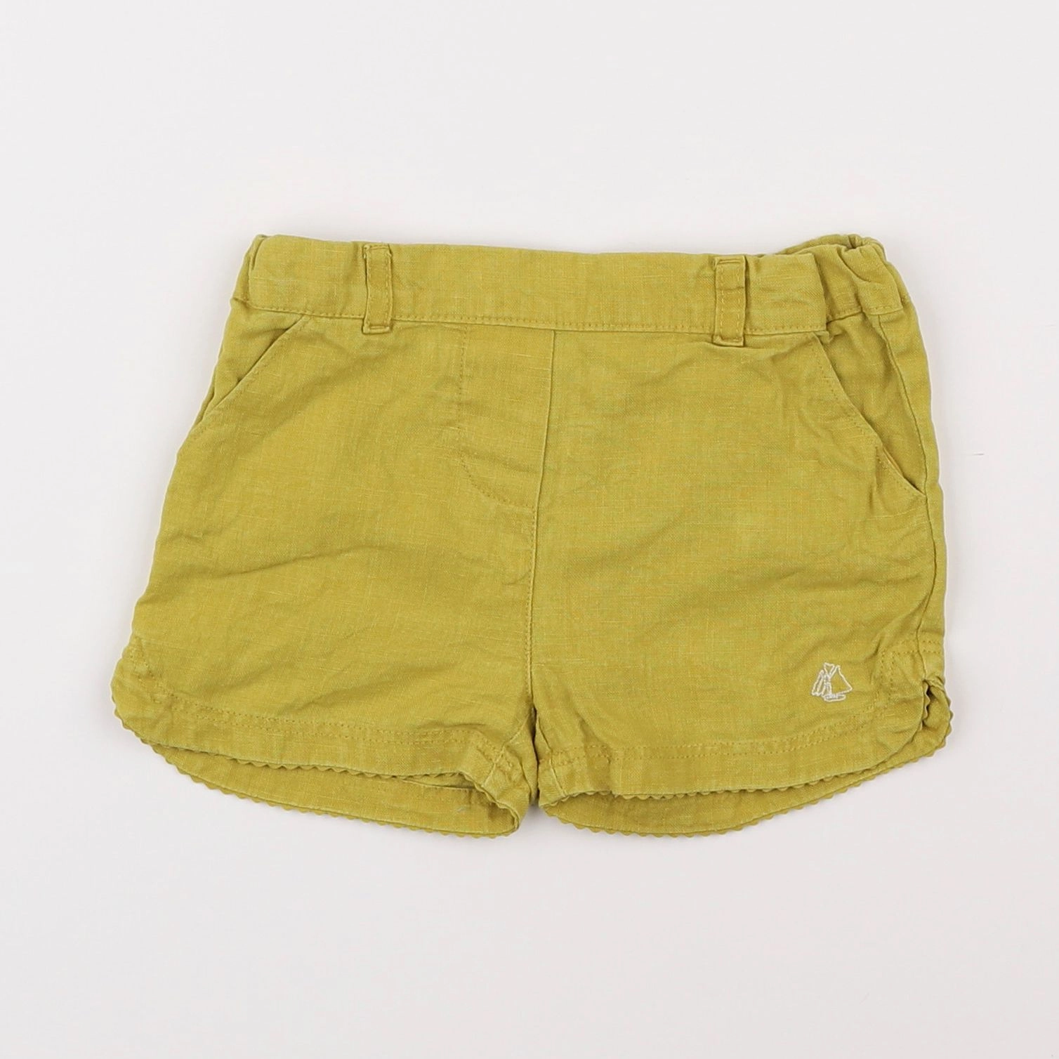 Petit Bateau - short jaune - 3 ans