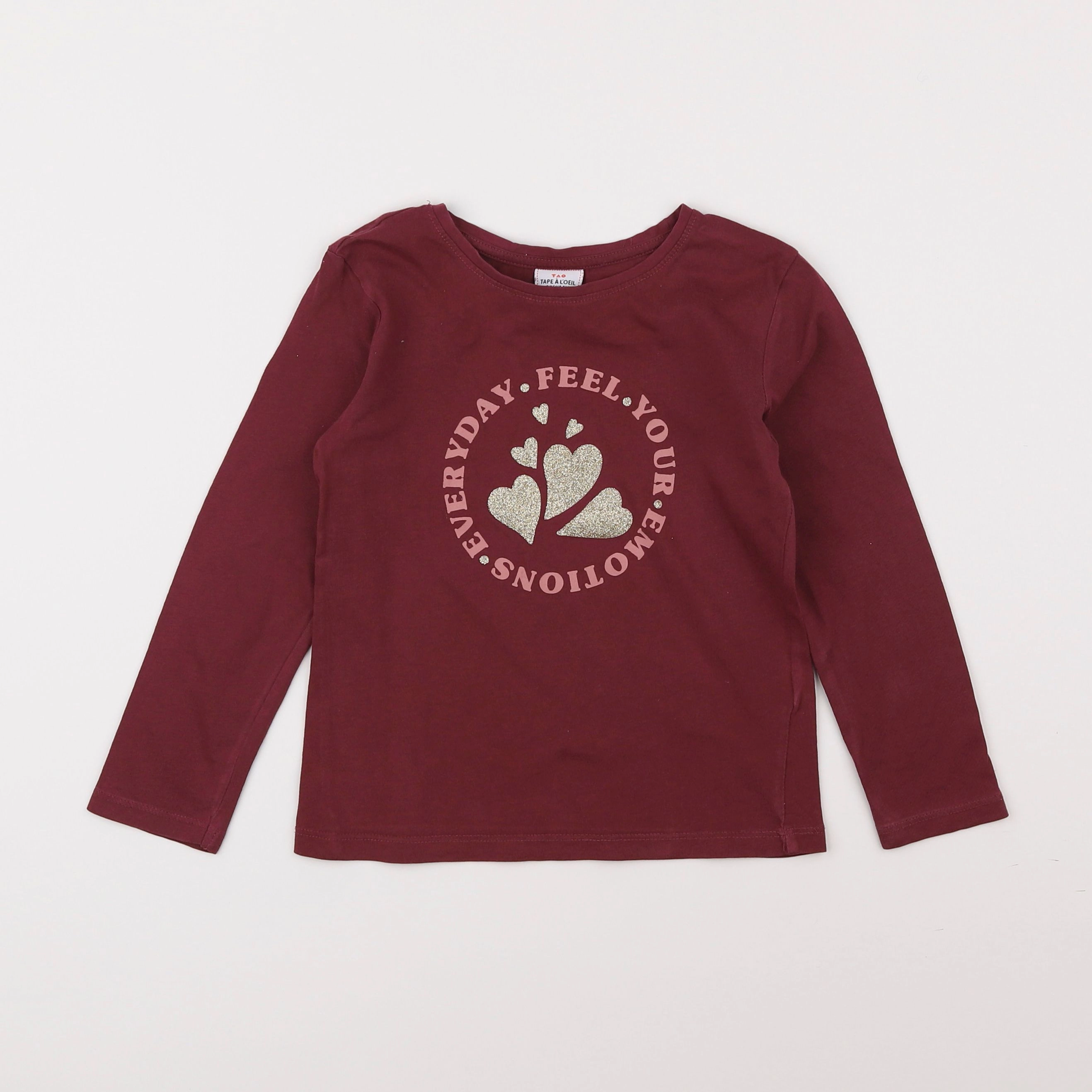 Tape à l'oeil - tee-shirt rose, or - 5 ans
