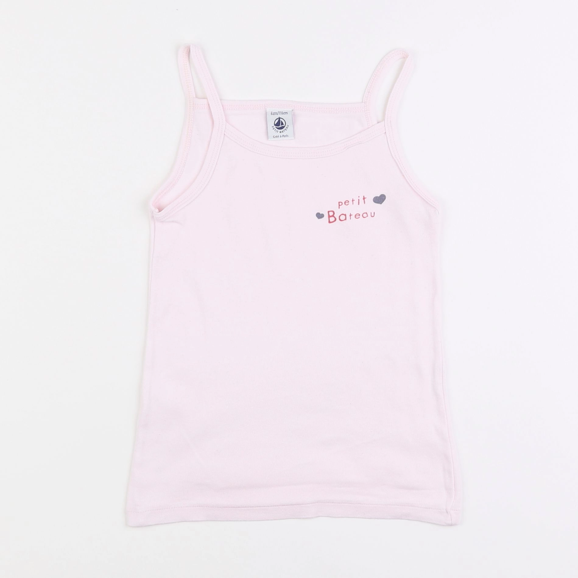 Petit Bateau - maillot de corps rose - 6 ans