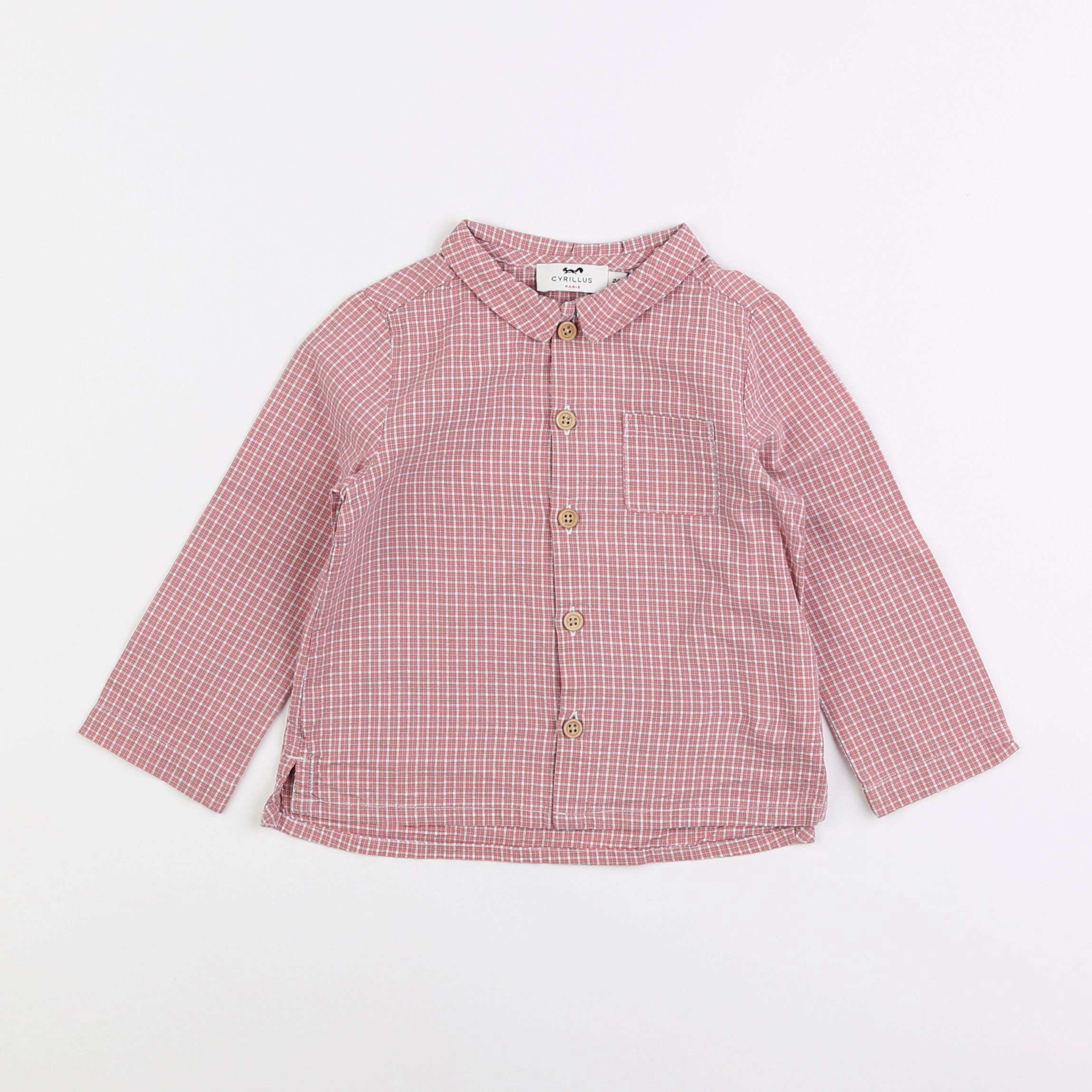 Cyrillus - chemise rouge - 2 ans