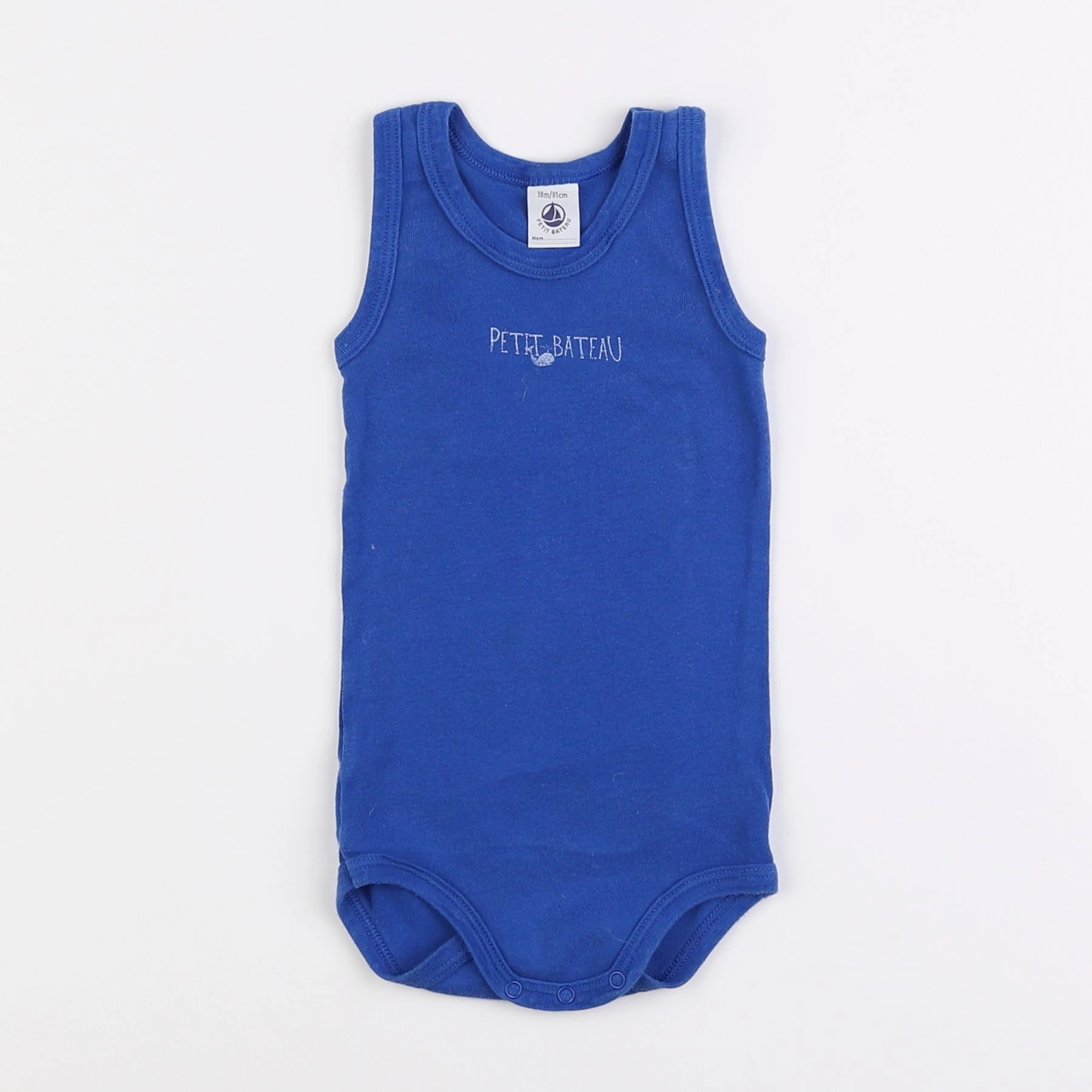 Petit Bateau - body bleu - 18 mois