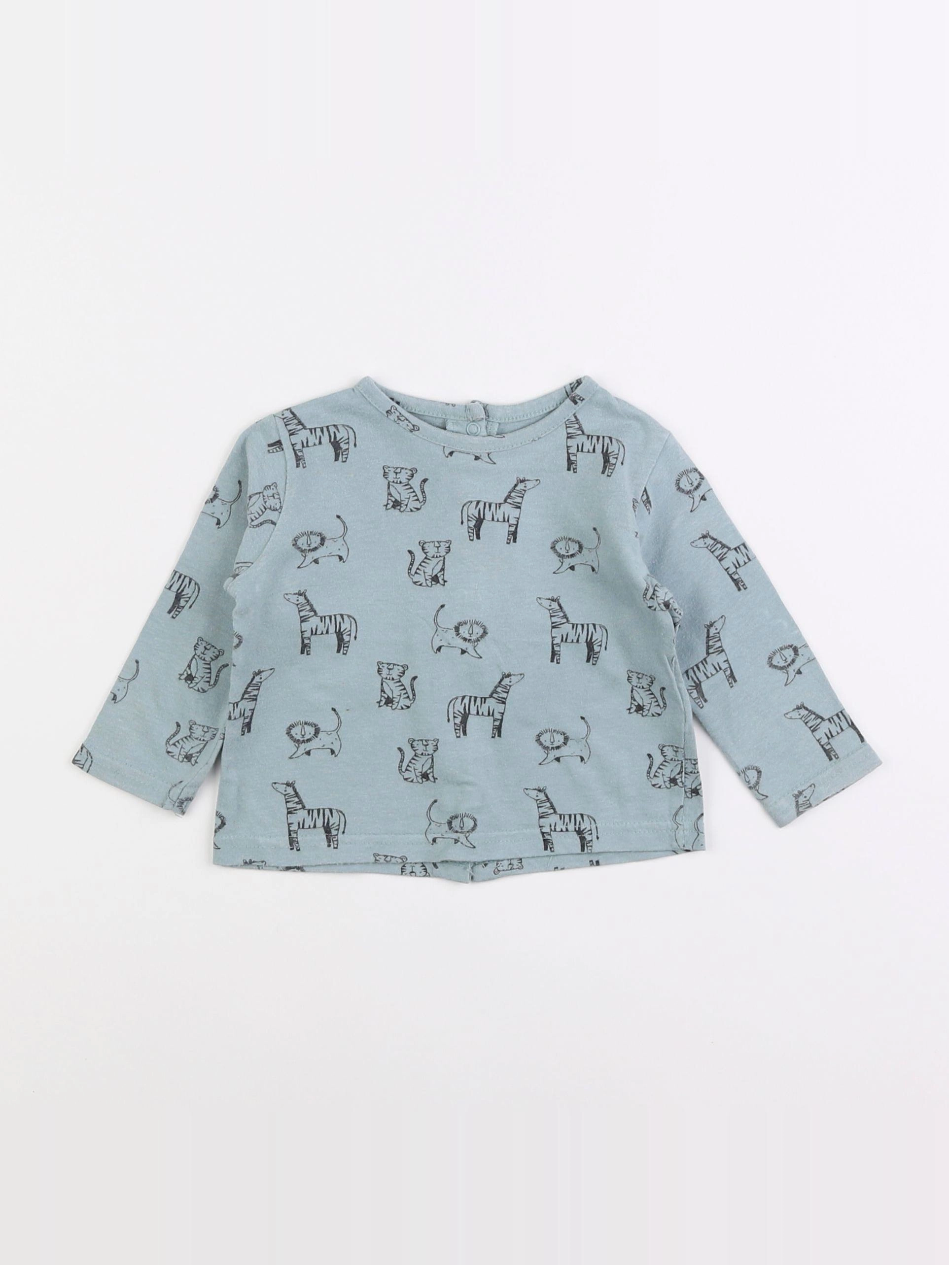 Vertbaudet - tee-shirt vert - 6 mois