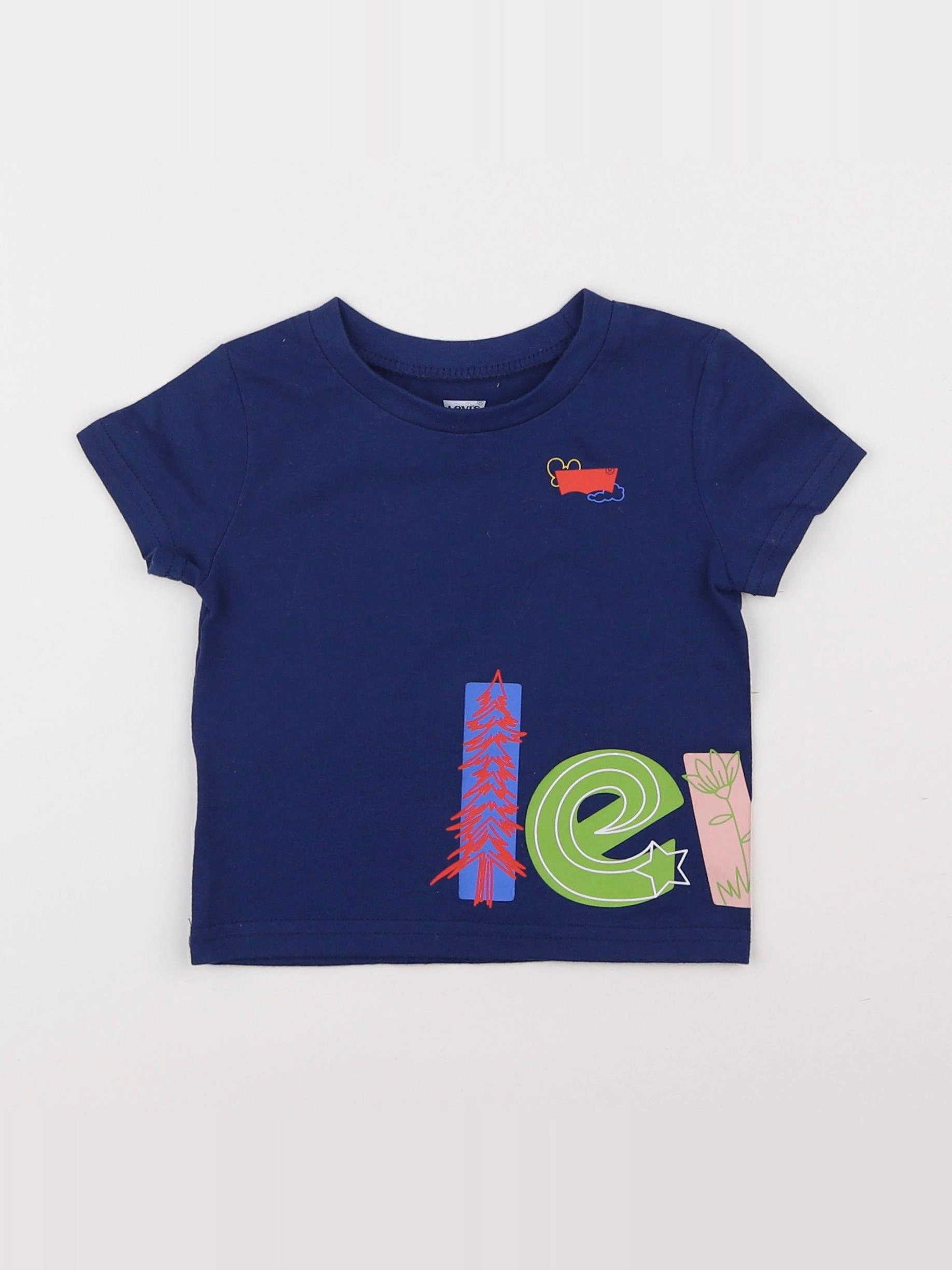 Levi's - tee-shirt imprimé au dos bleu - 12 mois