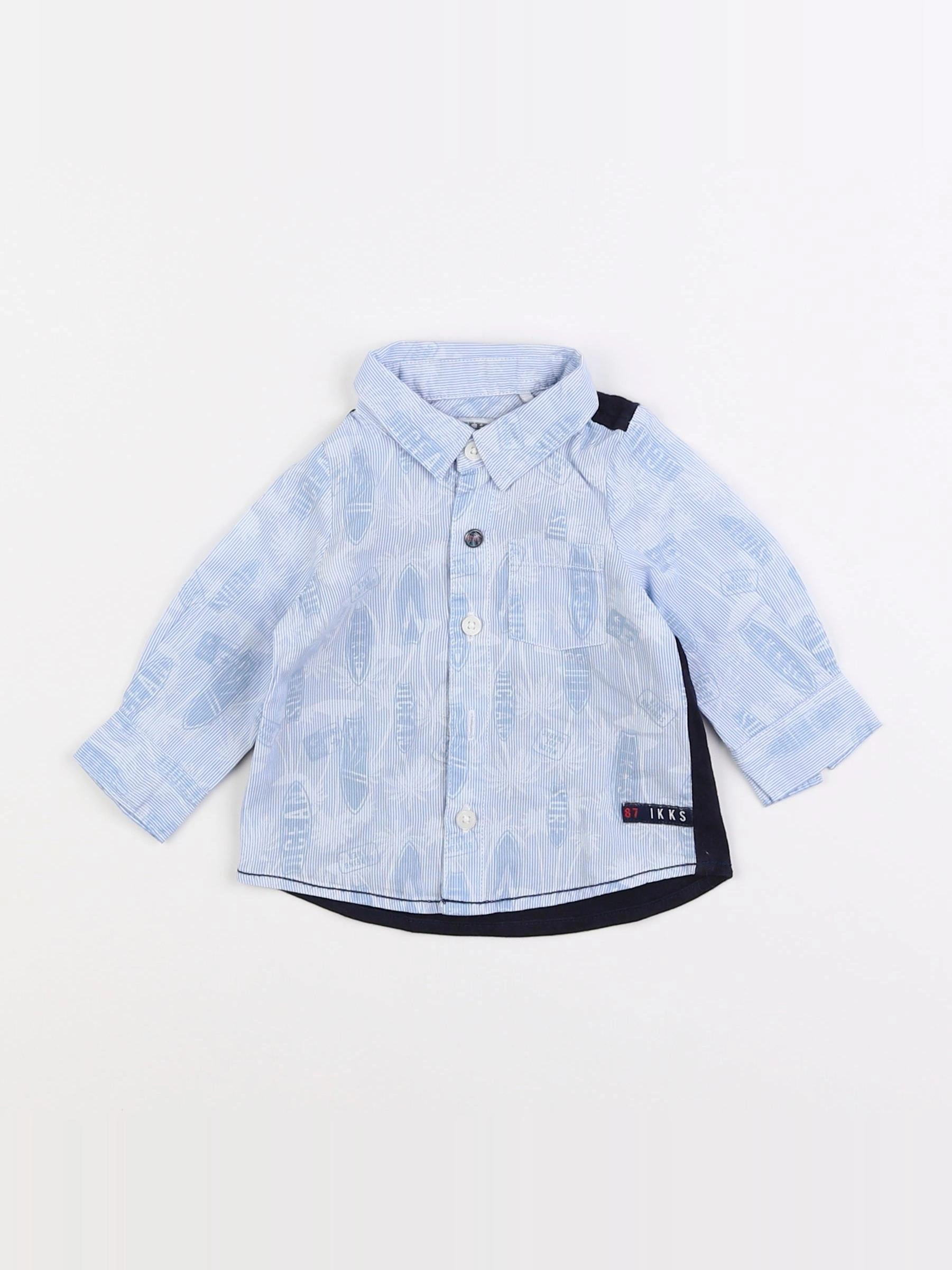 IKKS - chemise bleu - 3 mois