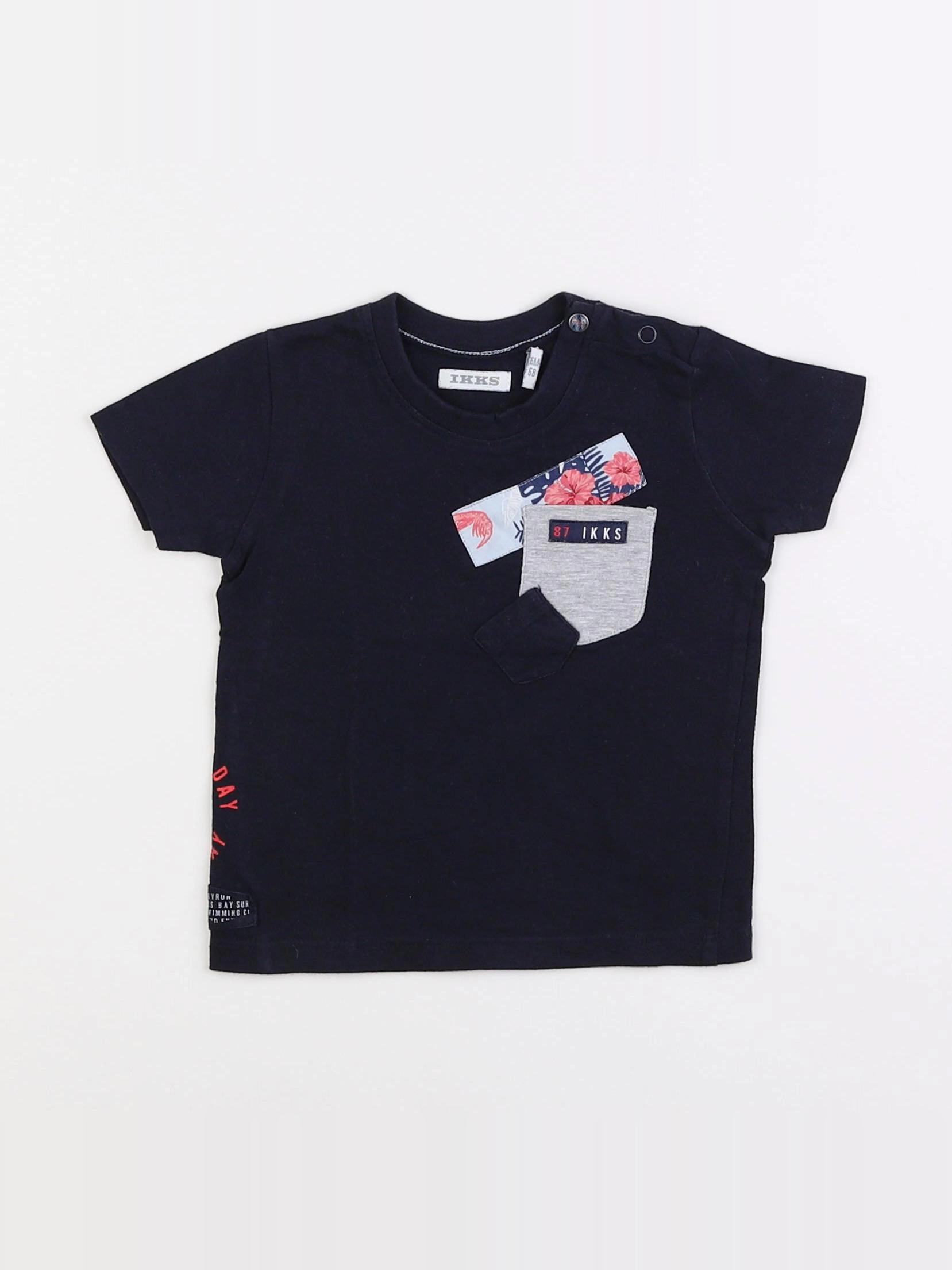 IKKS - tee-shirt bleu - 6 mois