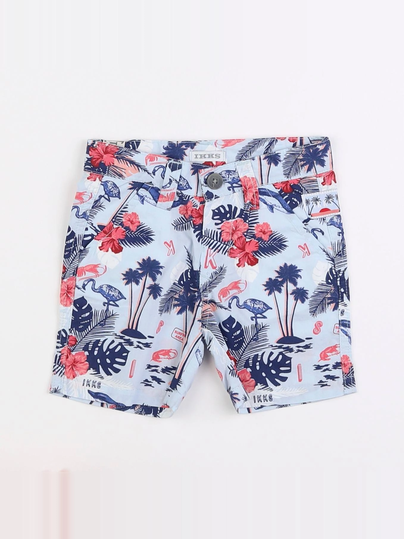 IKKS - short bleu - 6 mois
