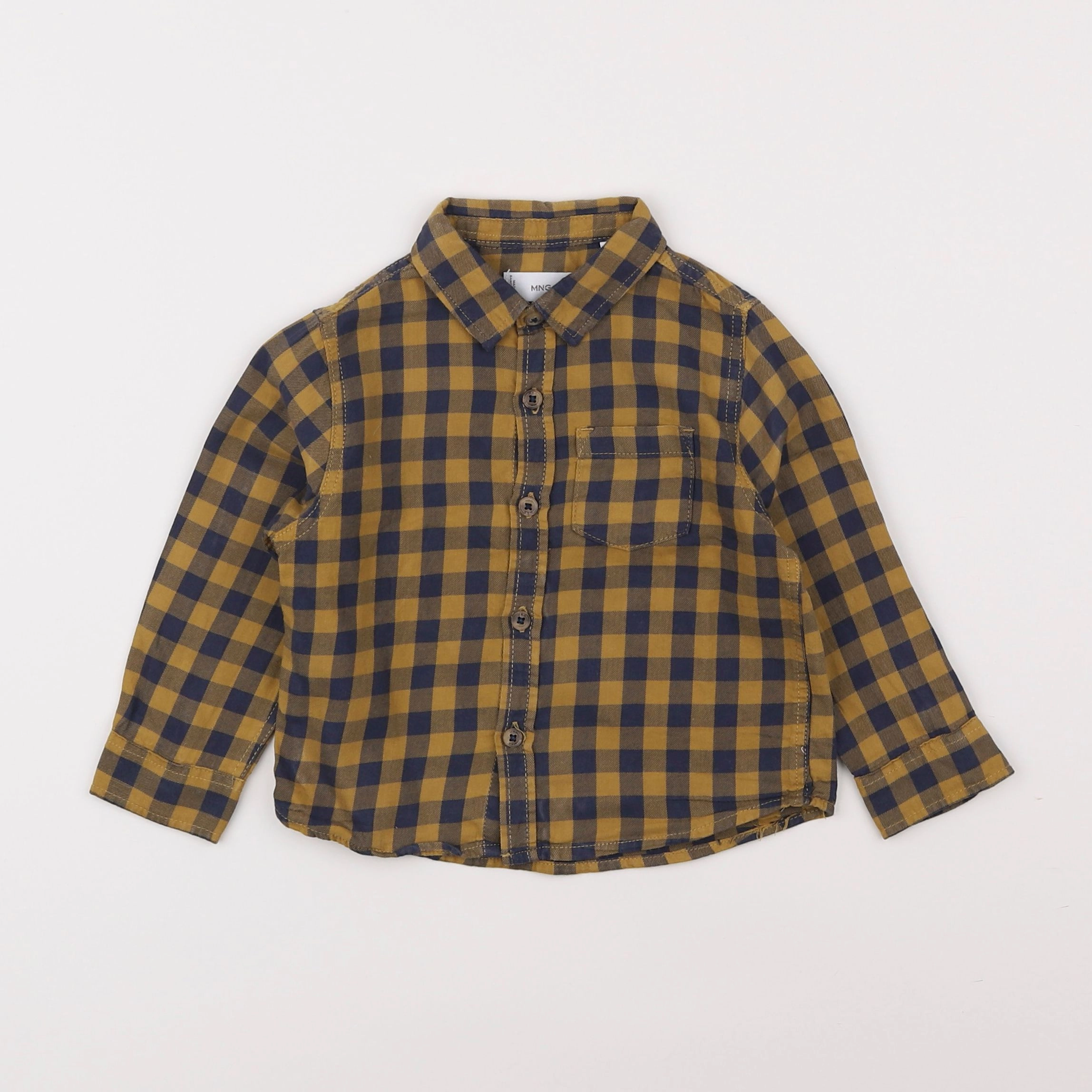 Mango - chemise jaune - 12/18 mois