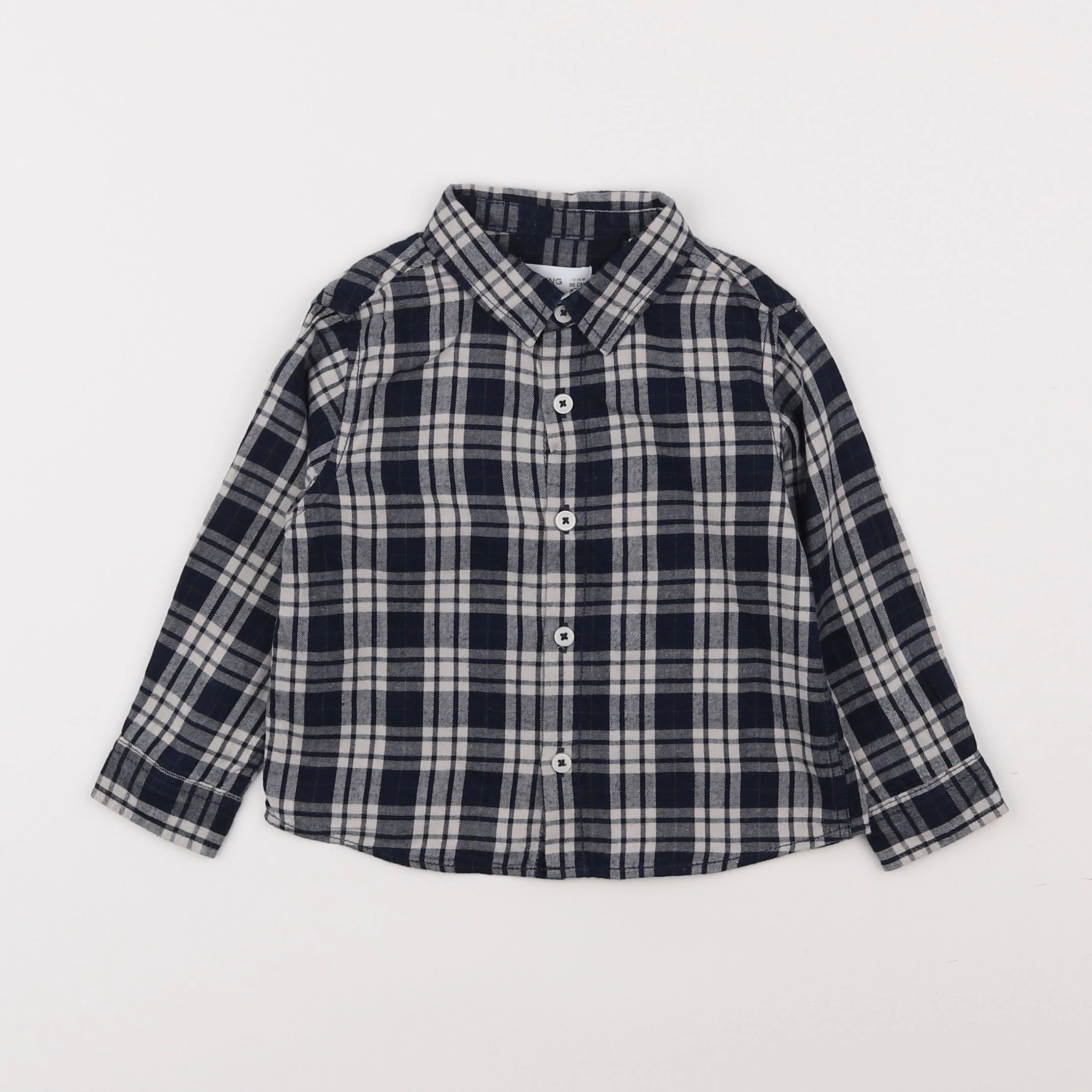 Mango - chemise bleu - 12/18 mois