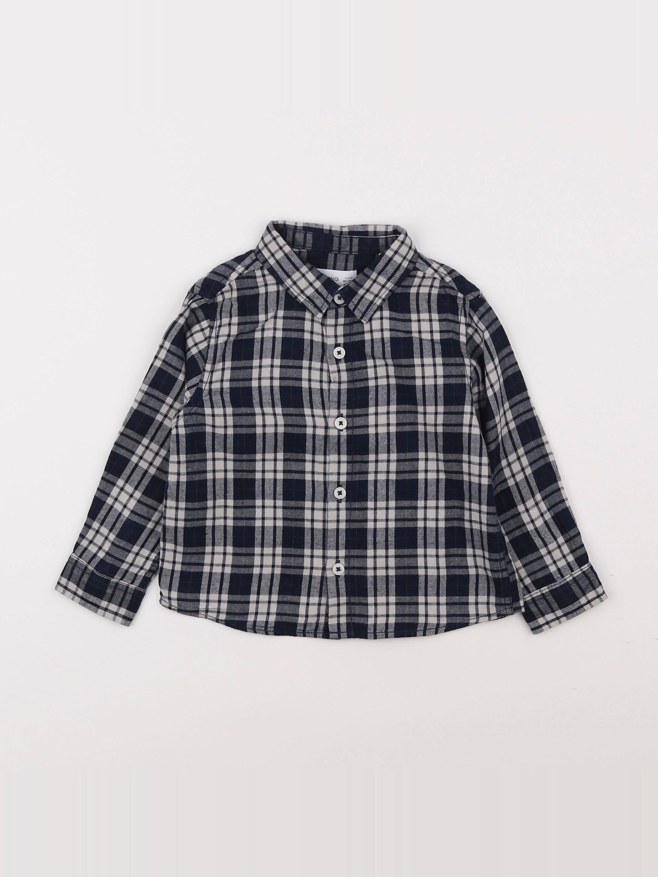 Mango - chemise bleu - 12/18 mois