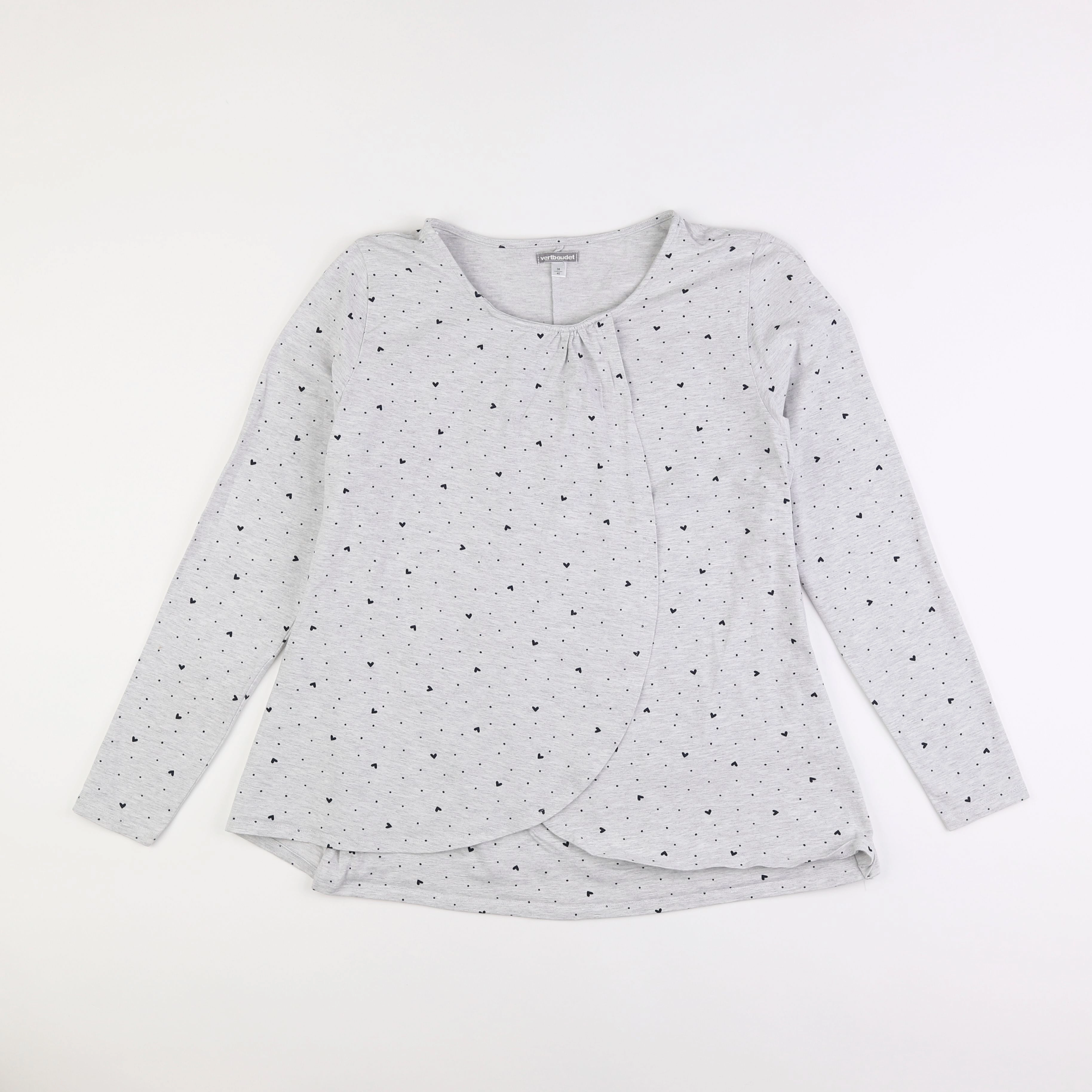 Vertbaudet - tee-shirt grossesse, allaitement gris - 38 à 40