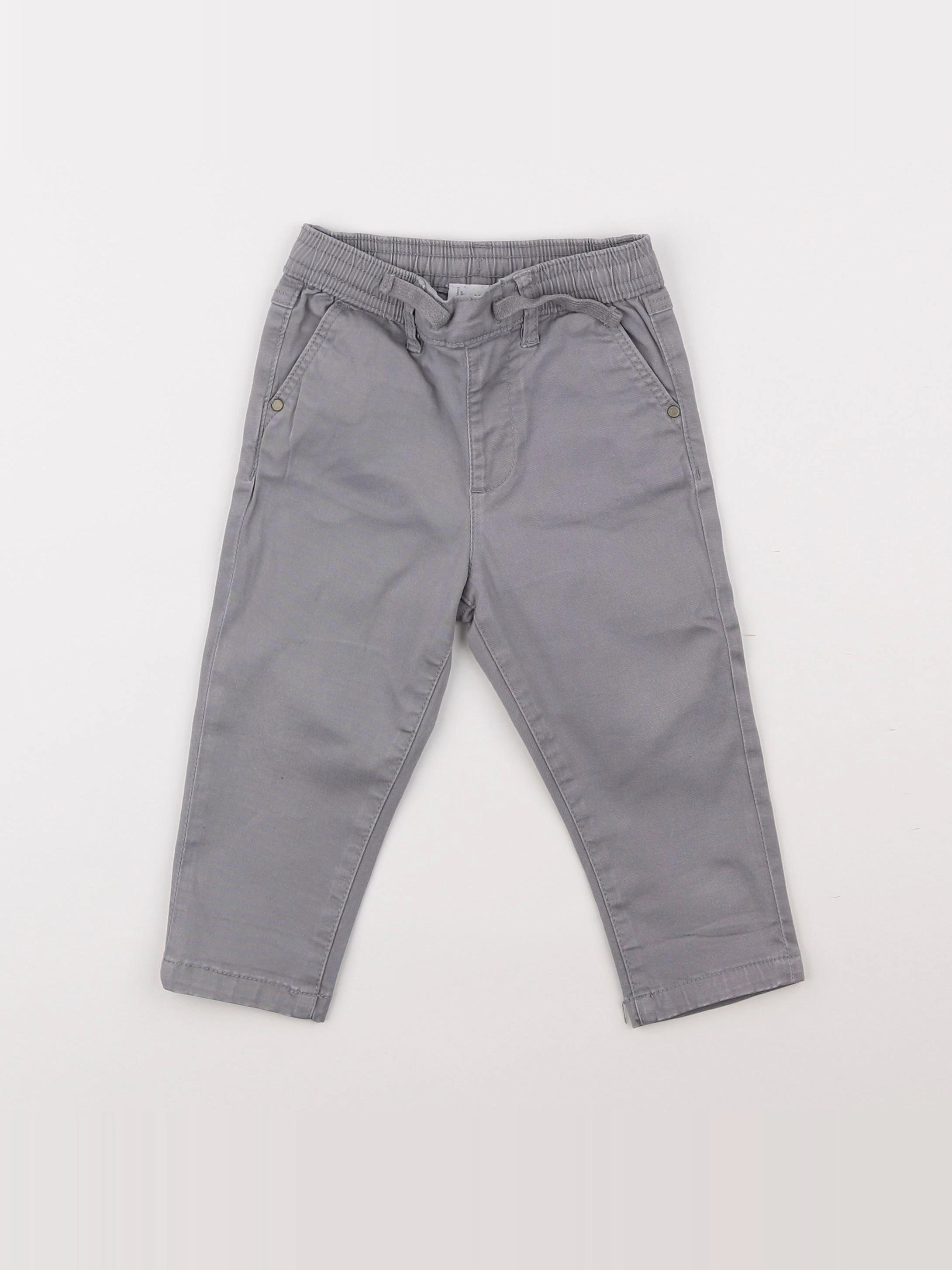 Mango - pantalon gris - 12/18 mois