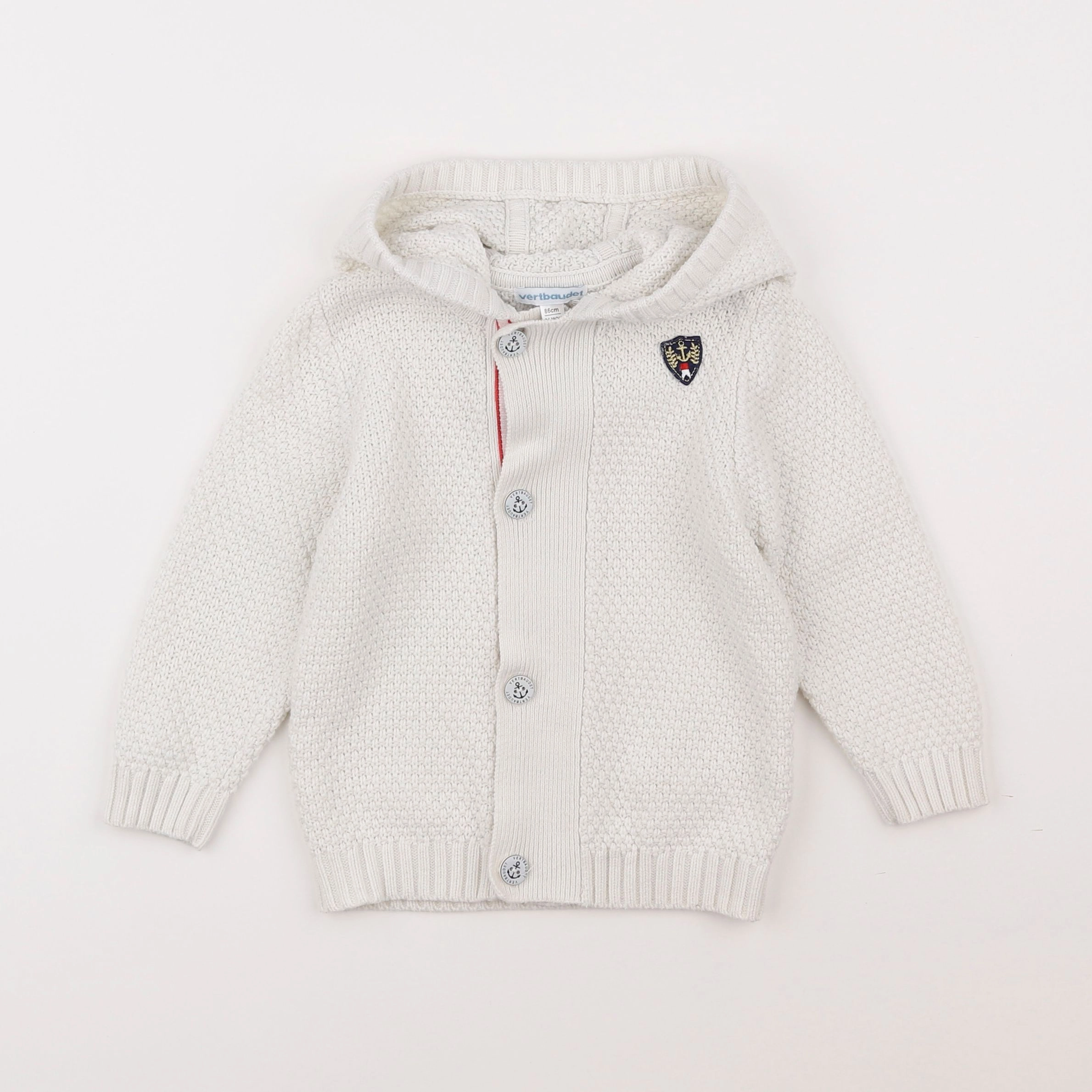 Vertbaudet - gilet blanc - 2 ans
