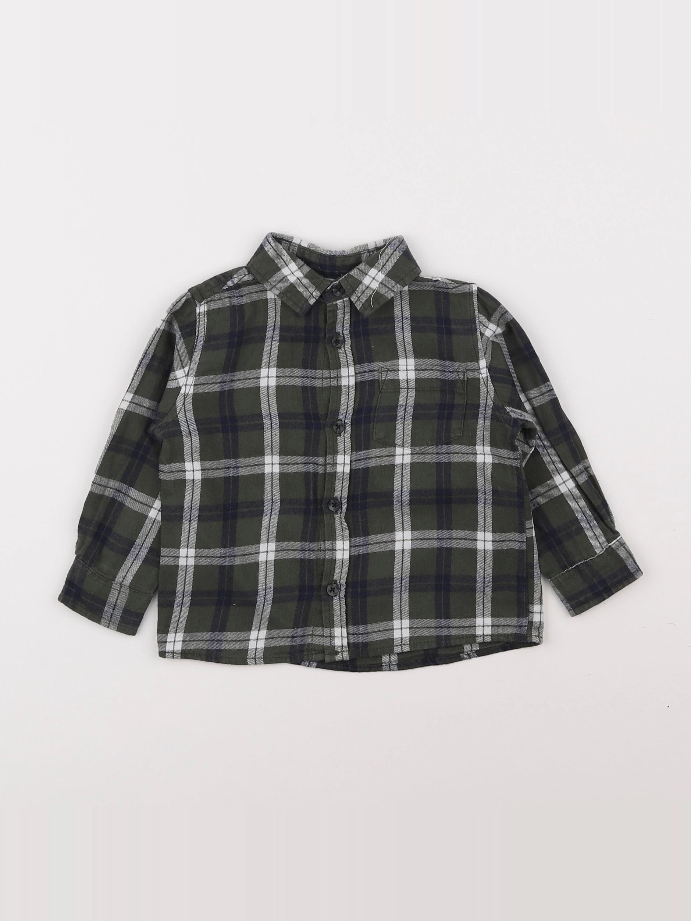Mango - chemise vert - 12/18 mois