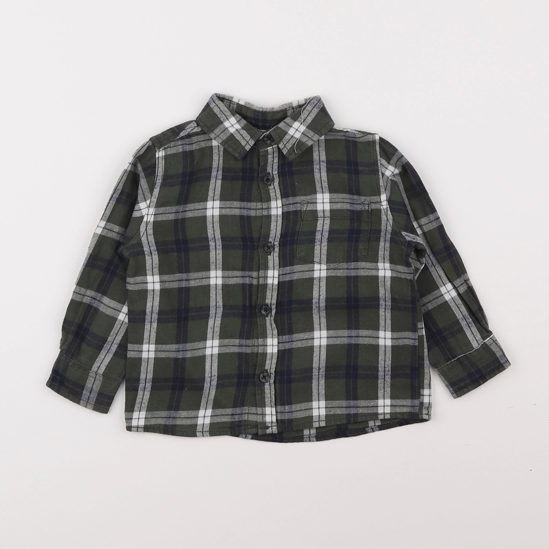 Mango - chemise vert - 12/18 mois