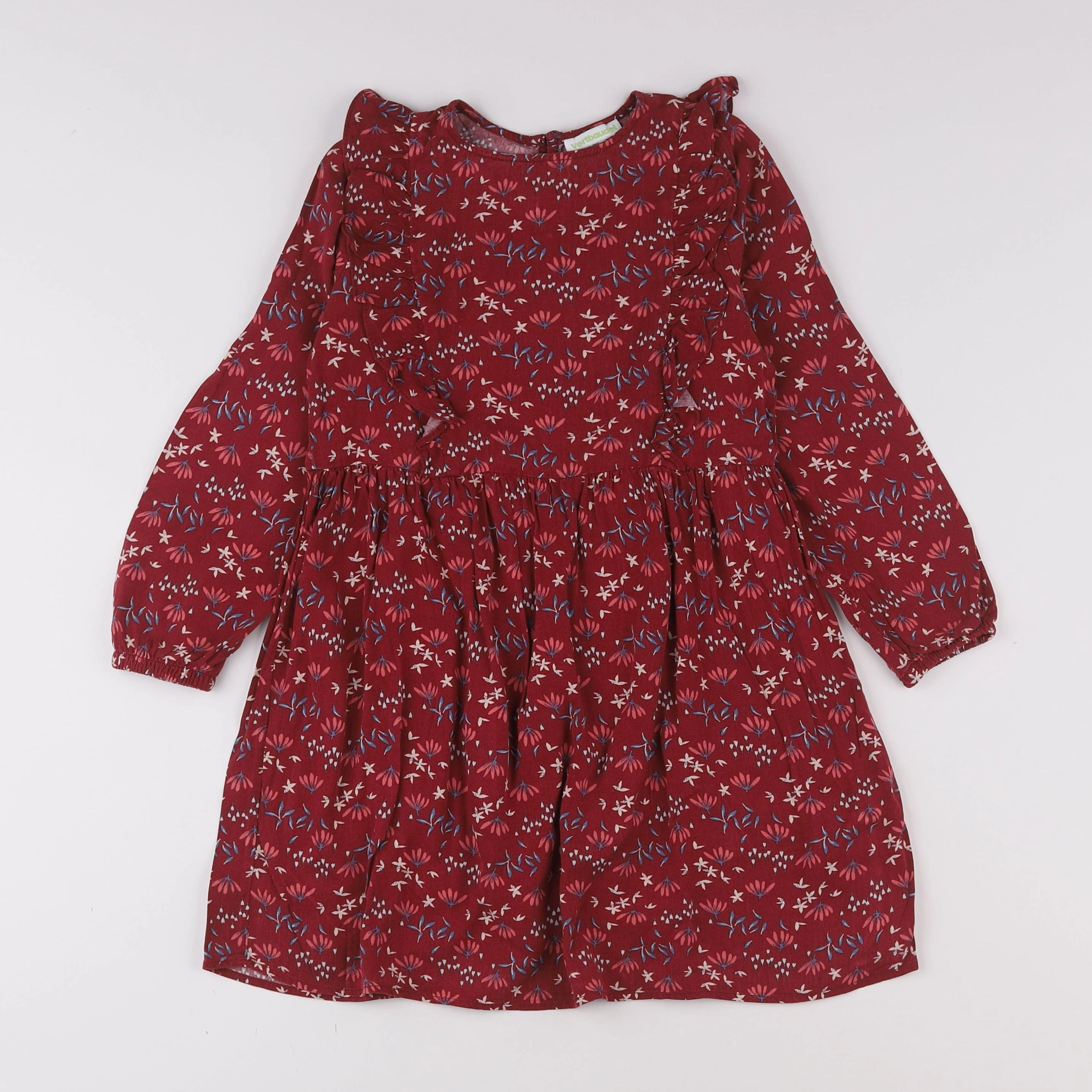 Vertbaudet - robe rouge - 7 ans