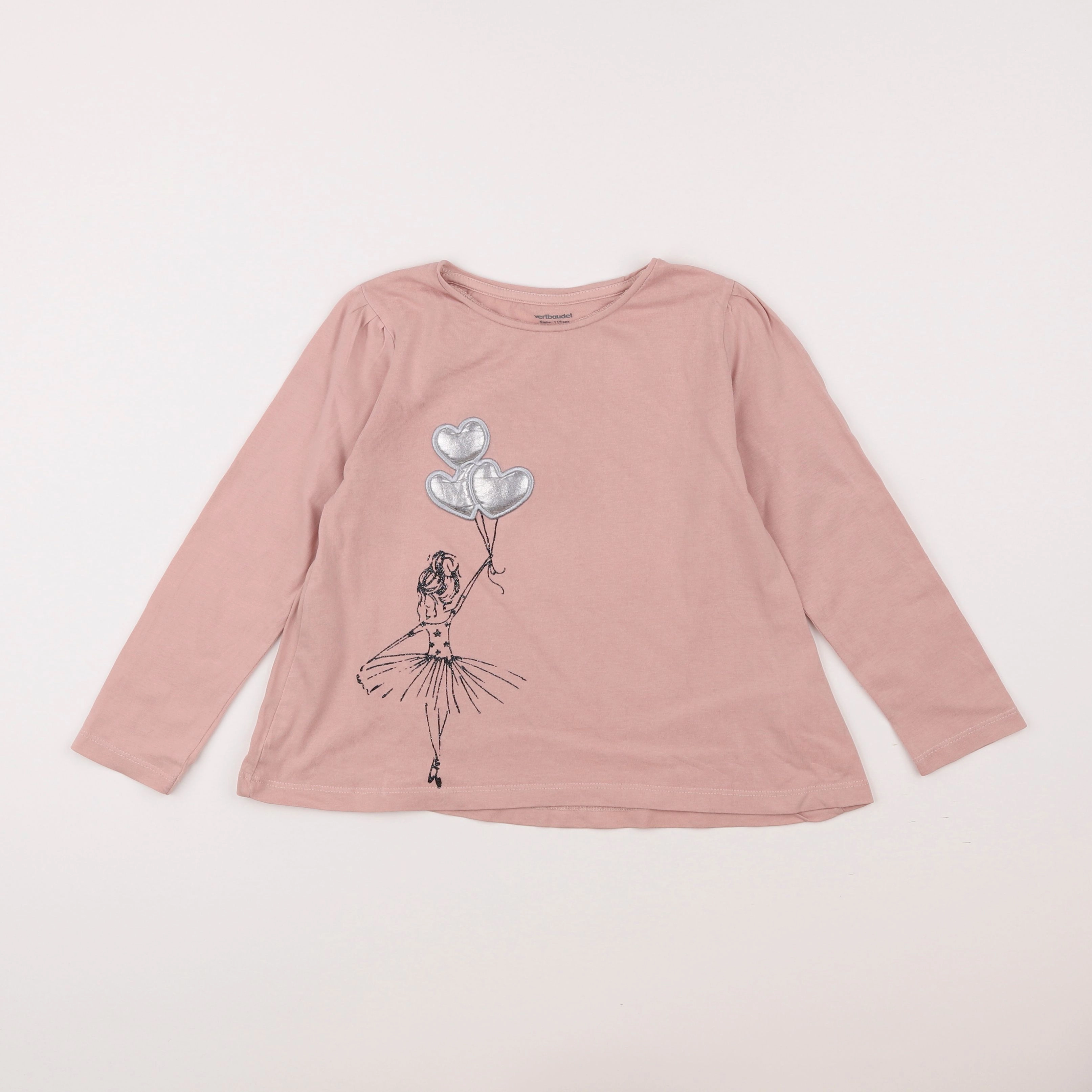 Vertbaudet - tee-shirt rose - 6 ans