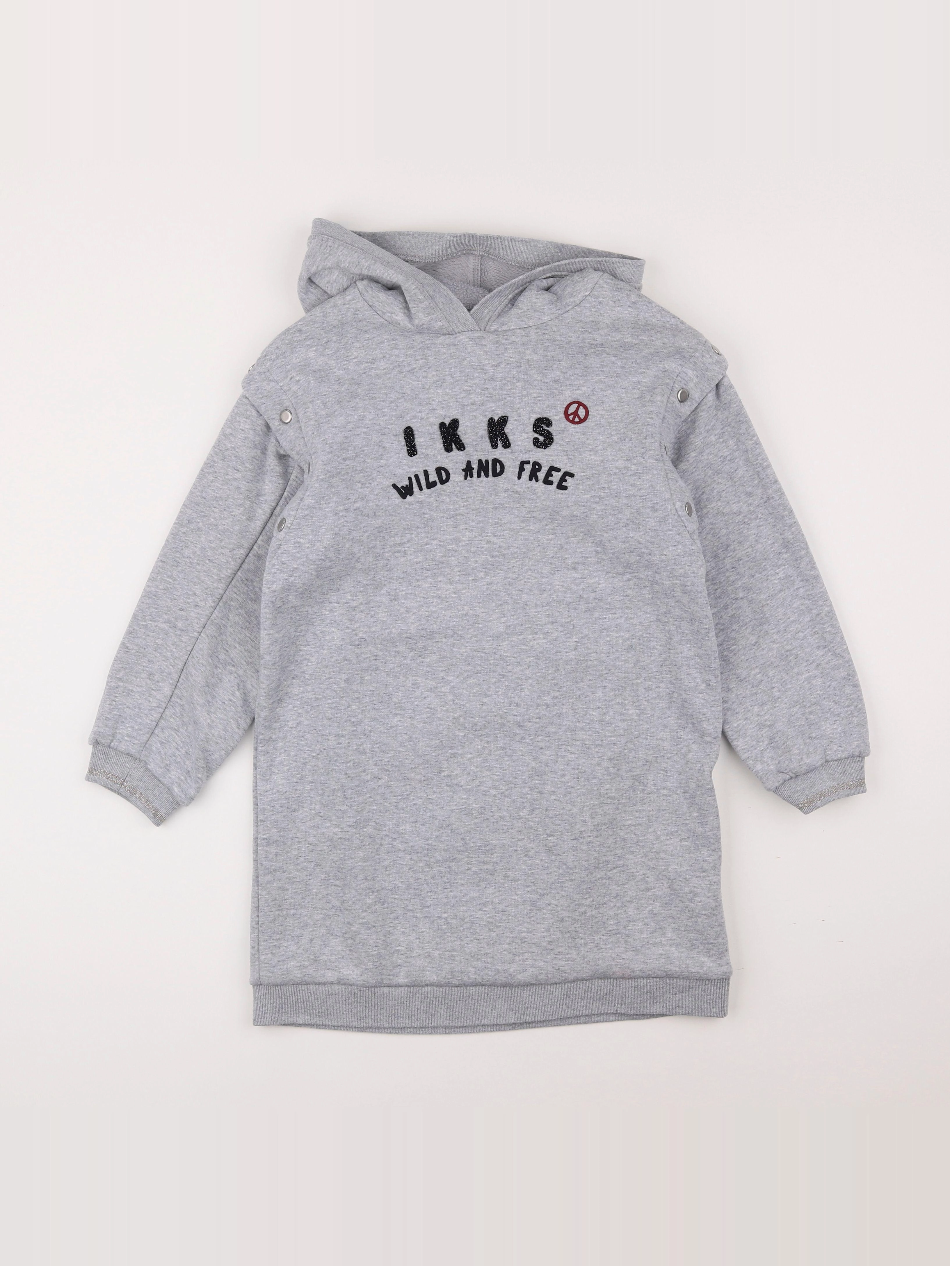 IKKS - robe gris - 8 ans