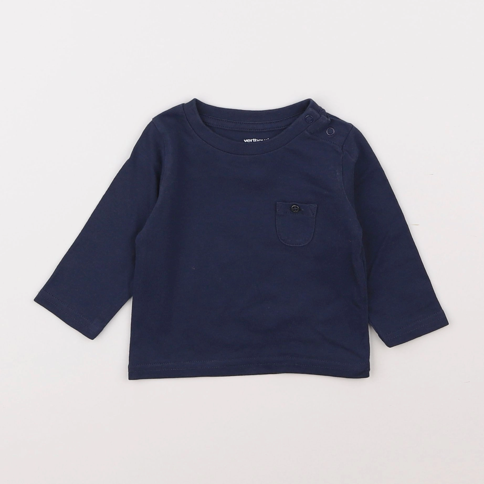 Vertbaudet - tee-shirt bleu - 3 mois