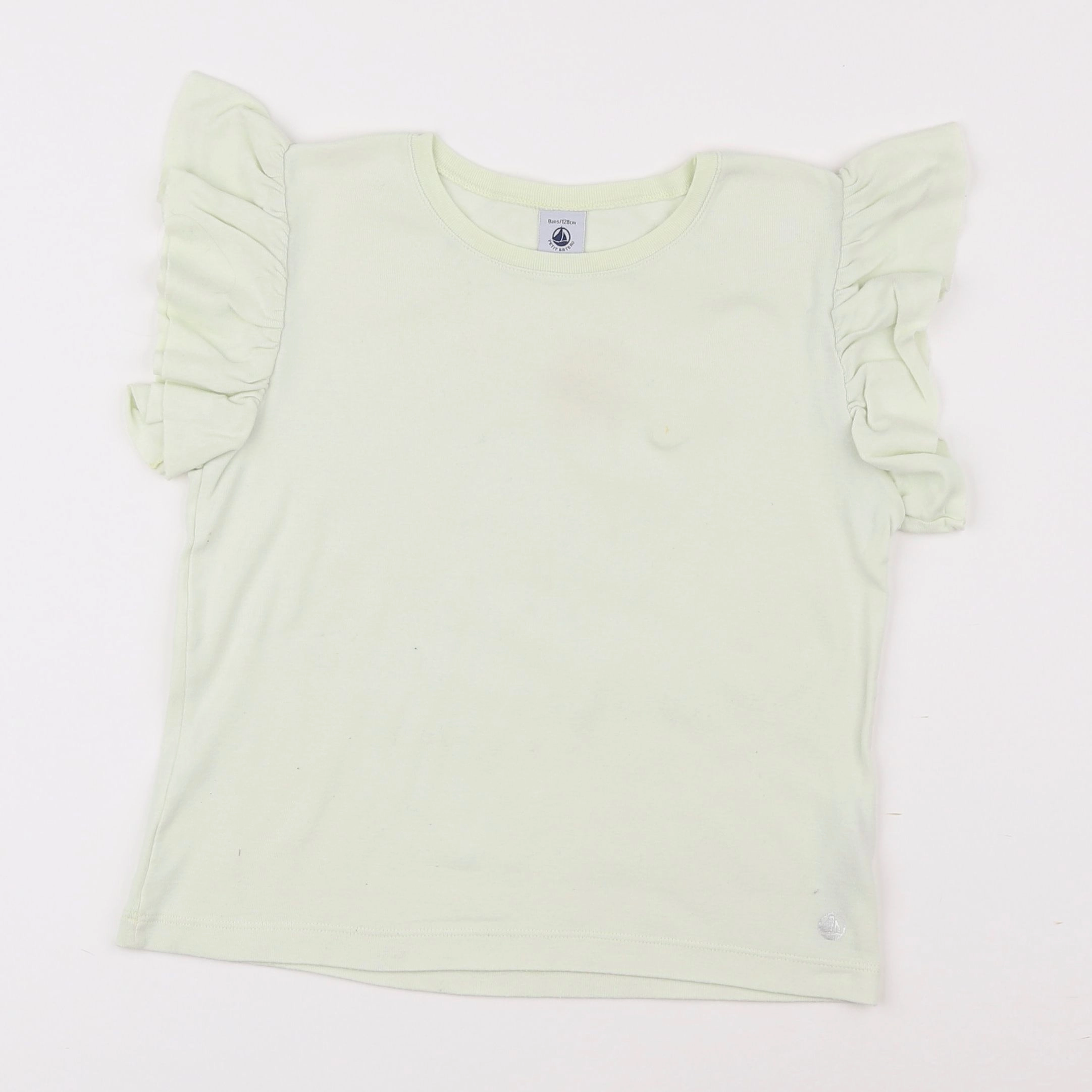 Petit Bateau - tee-shirt jaune - 8 ans