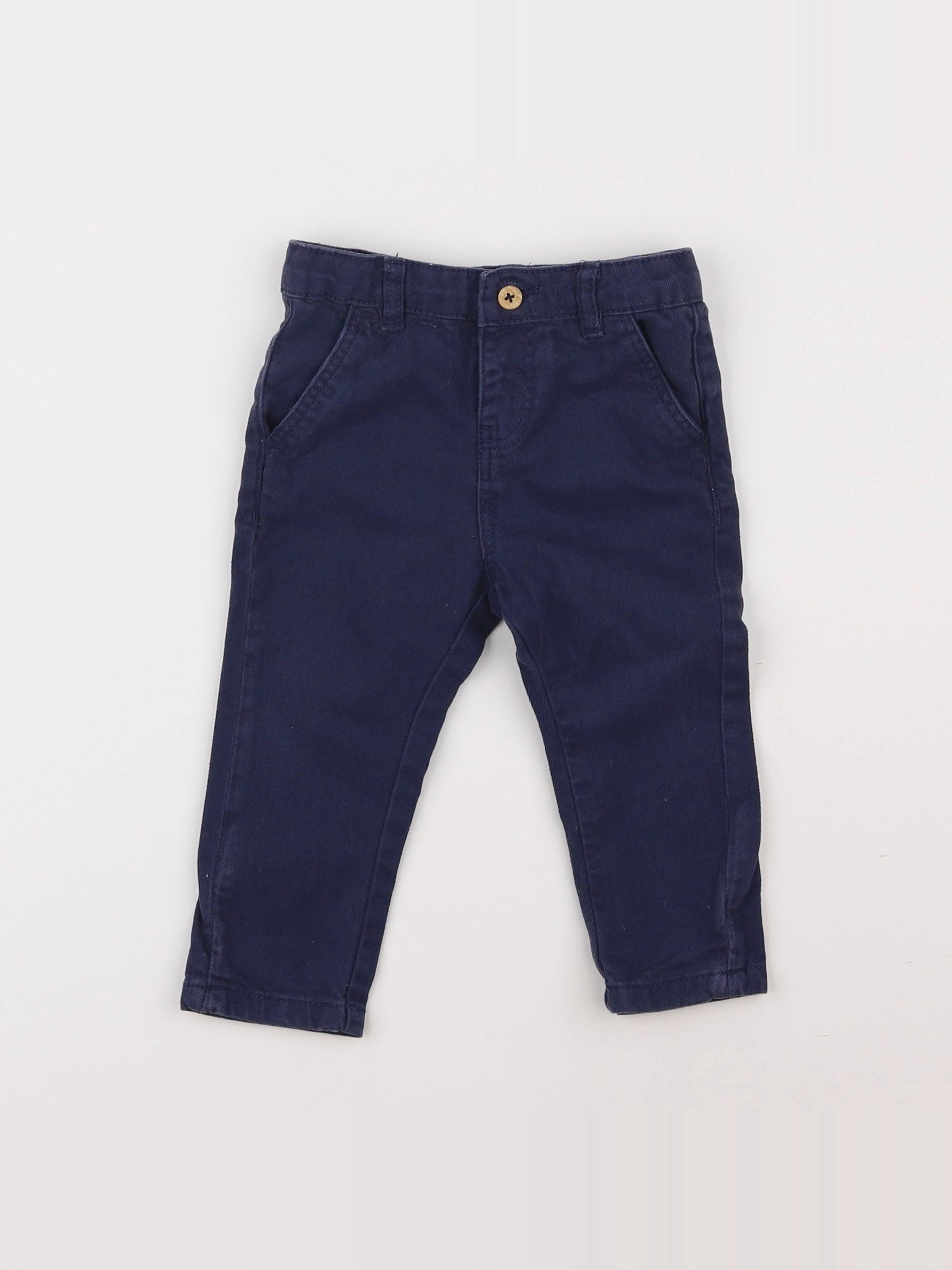 Vertbaudet - pantalon bleu - 9 mois